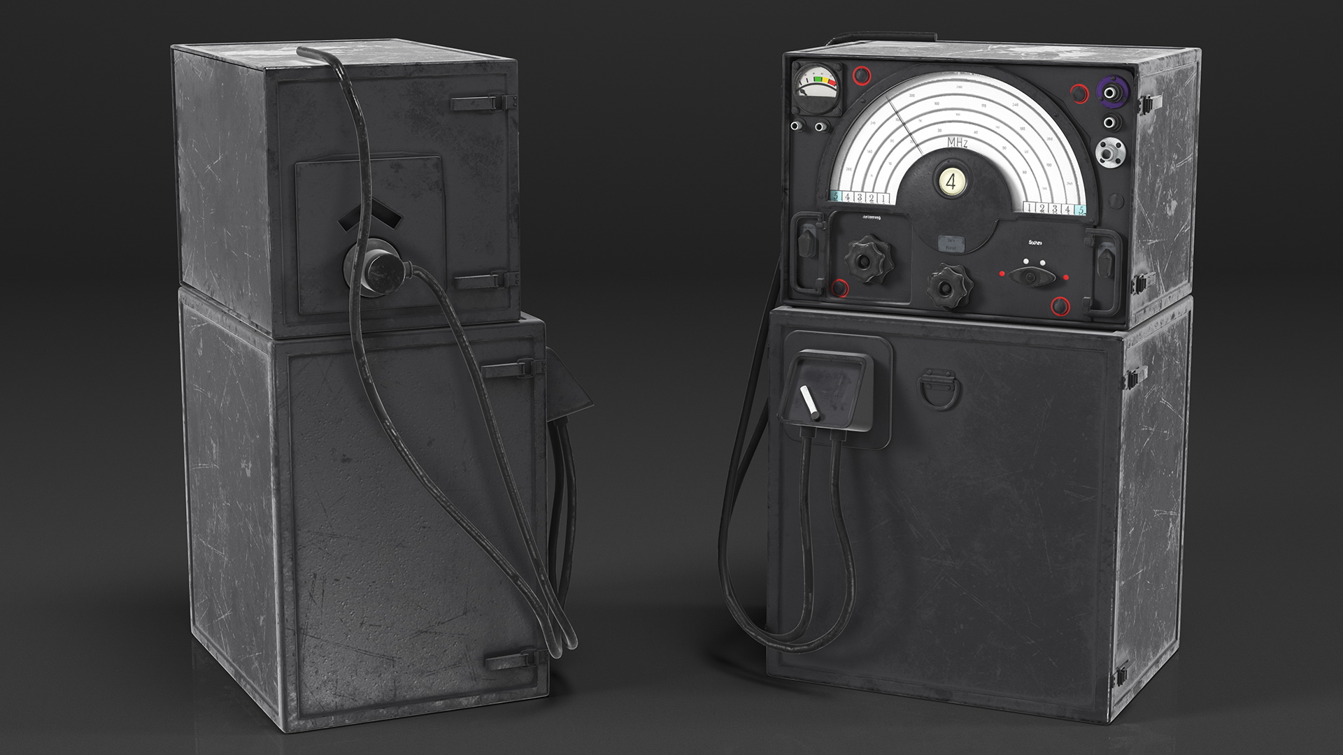 3D Vintage Military Amplifier