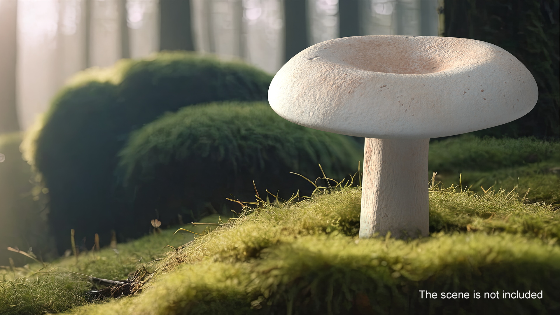 3D Milk Mushroom model