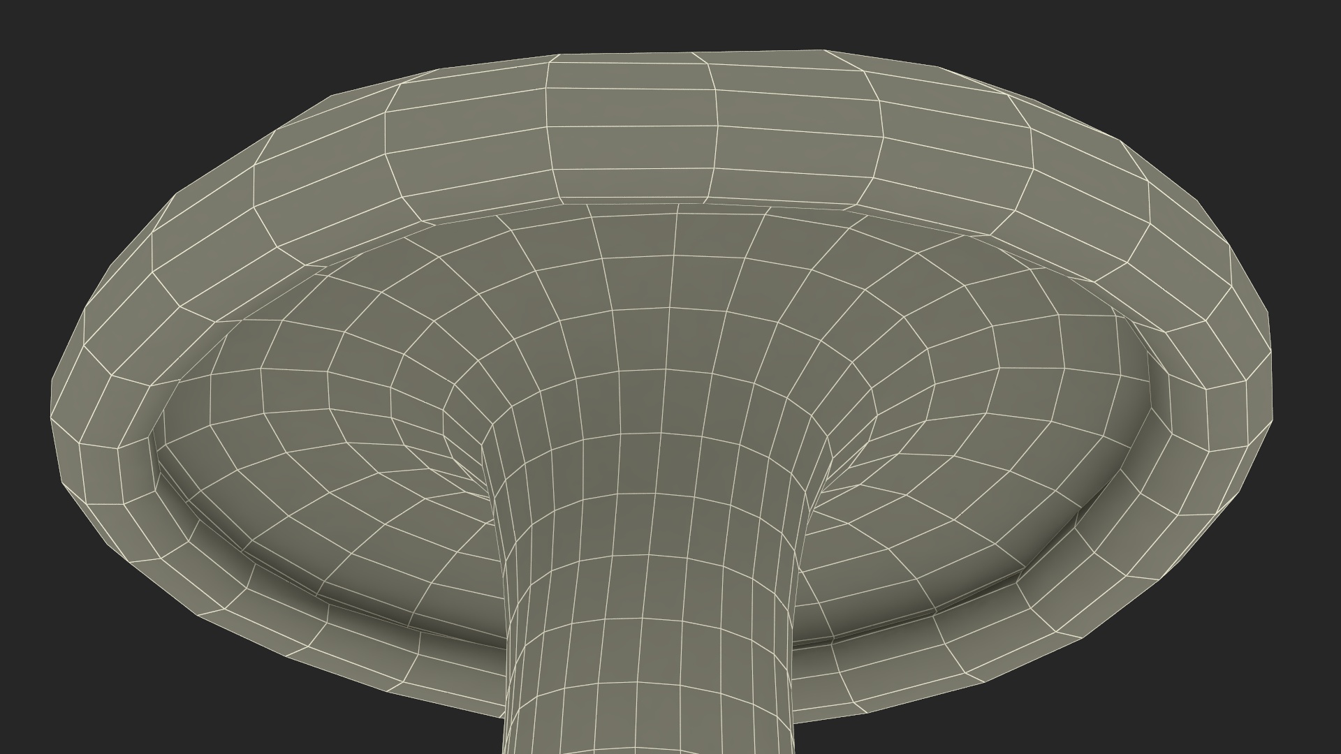 3D Milk Mushroom model