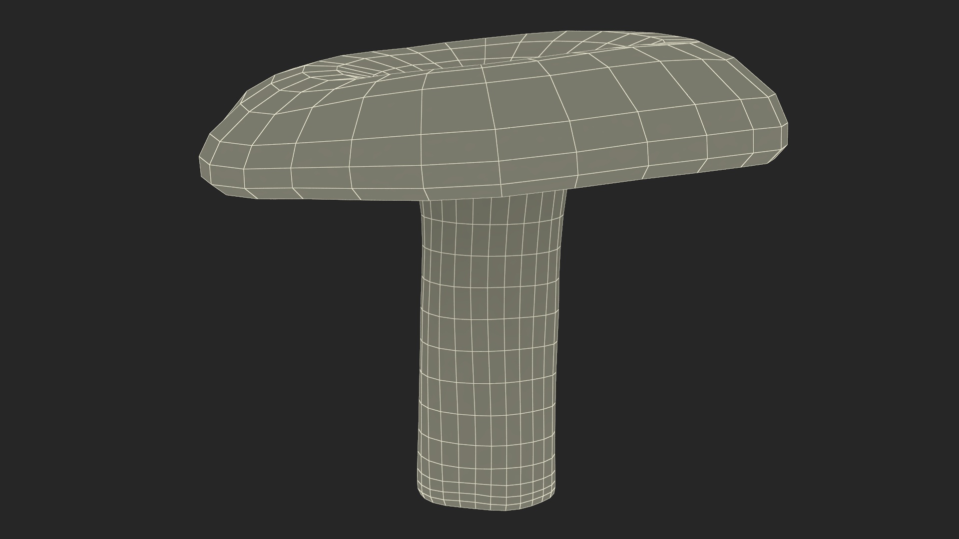 3D Milk Mushroom model