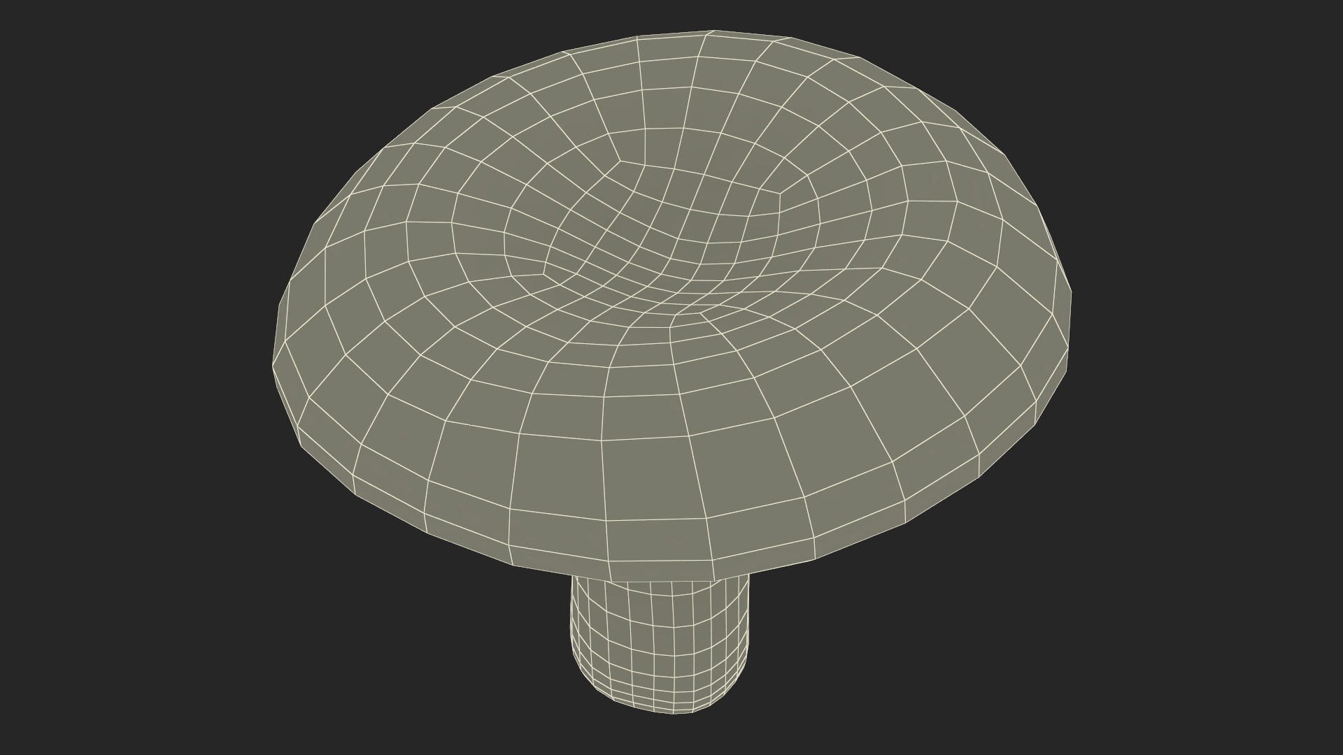 3D Milk Mushroom model