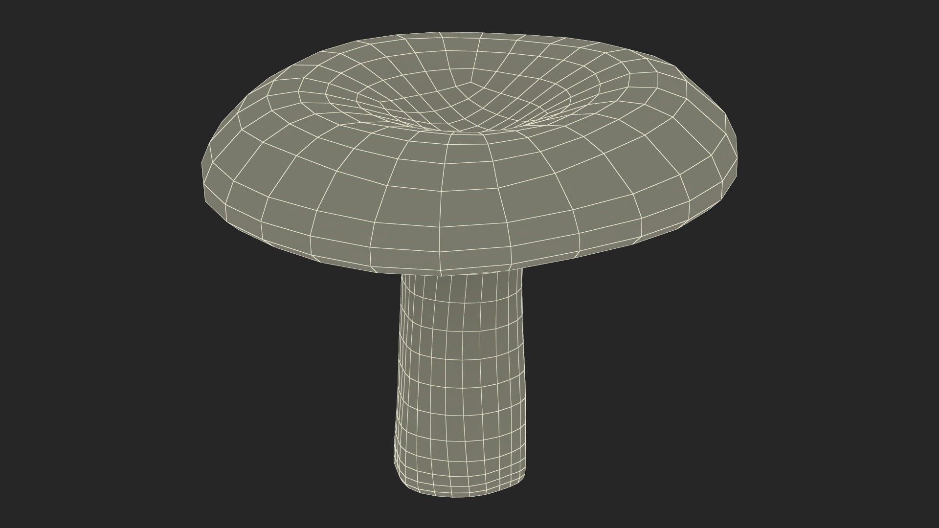 3D Milk Mushroom model