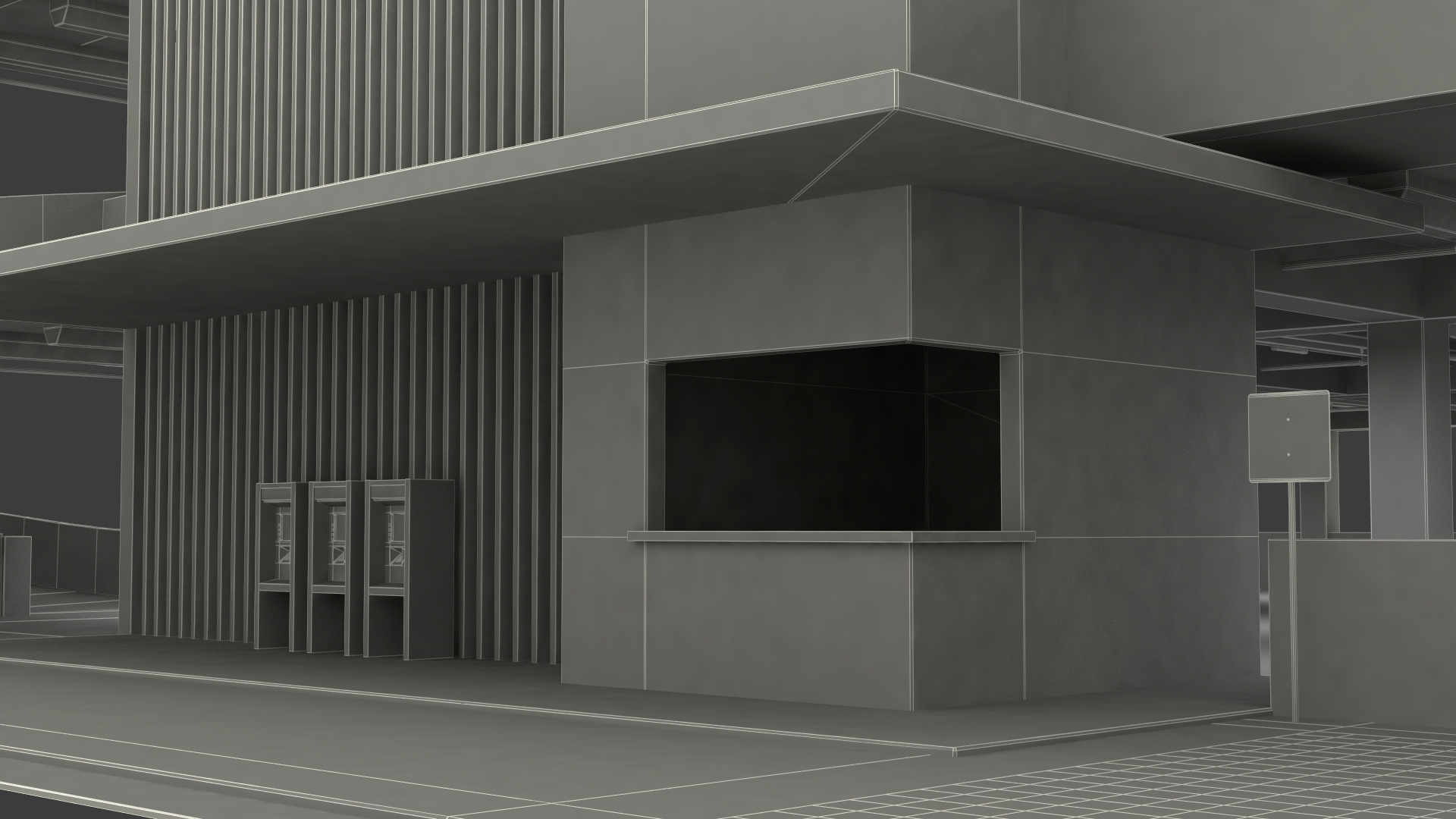 Car Parking Building Fur 3D model