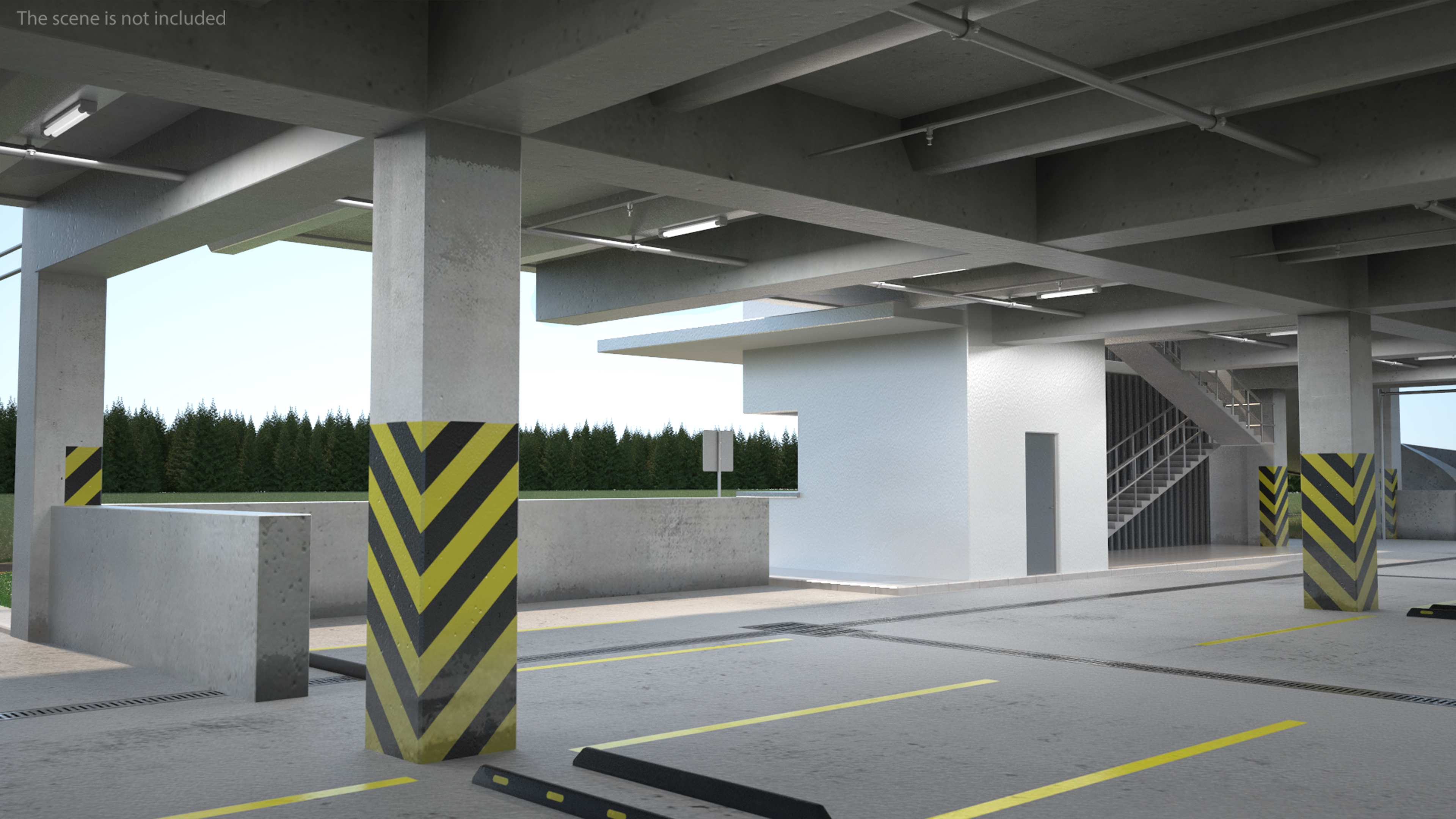 Car Parking Building Fur 3D model