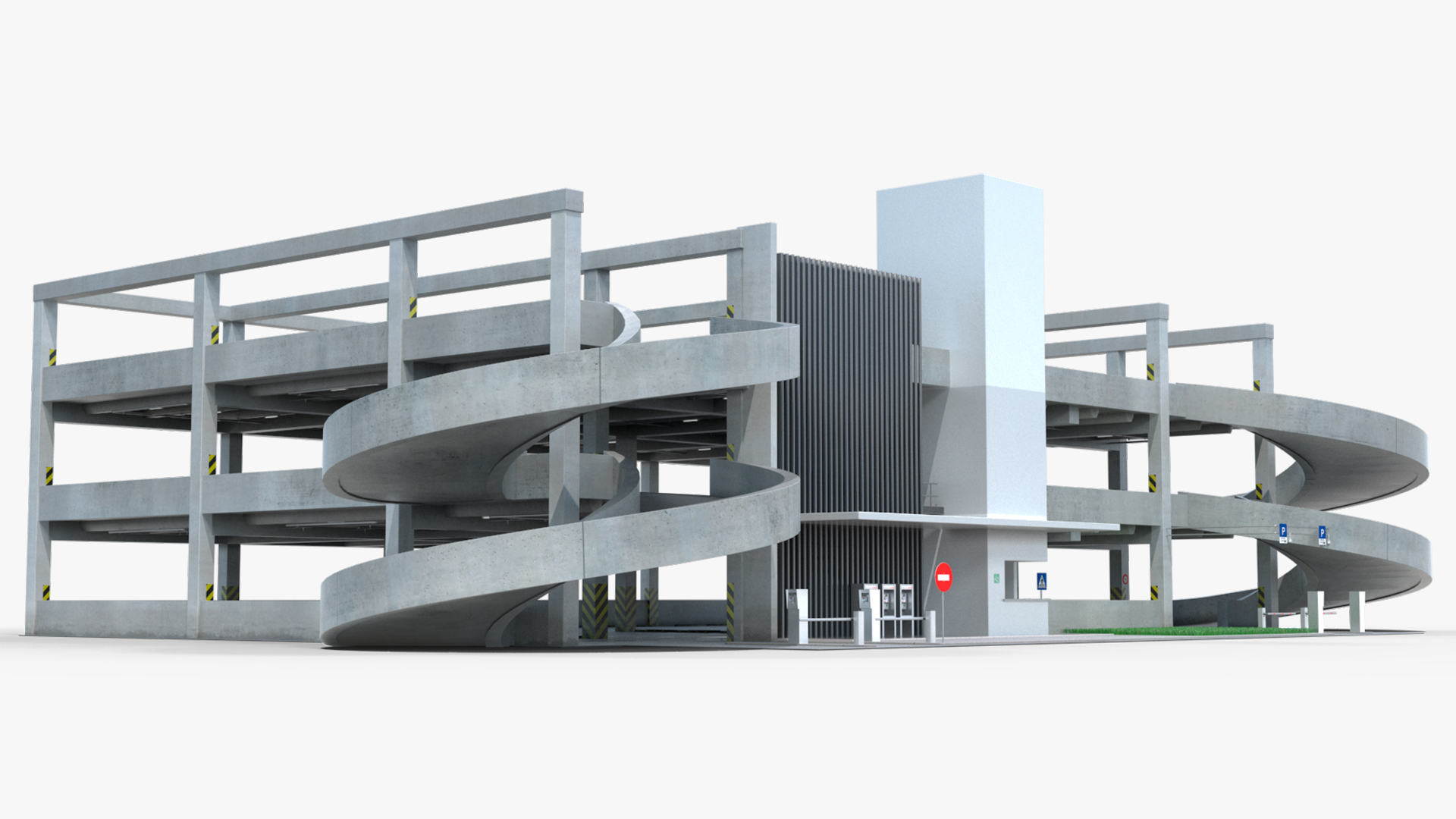 Car Parking Building Fur 3D model