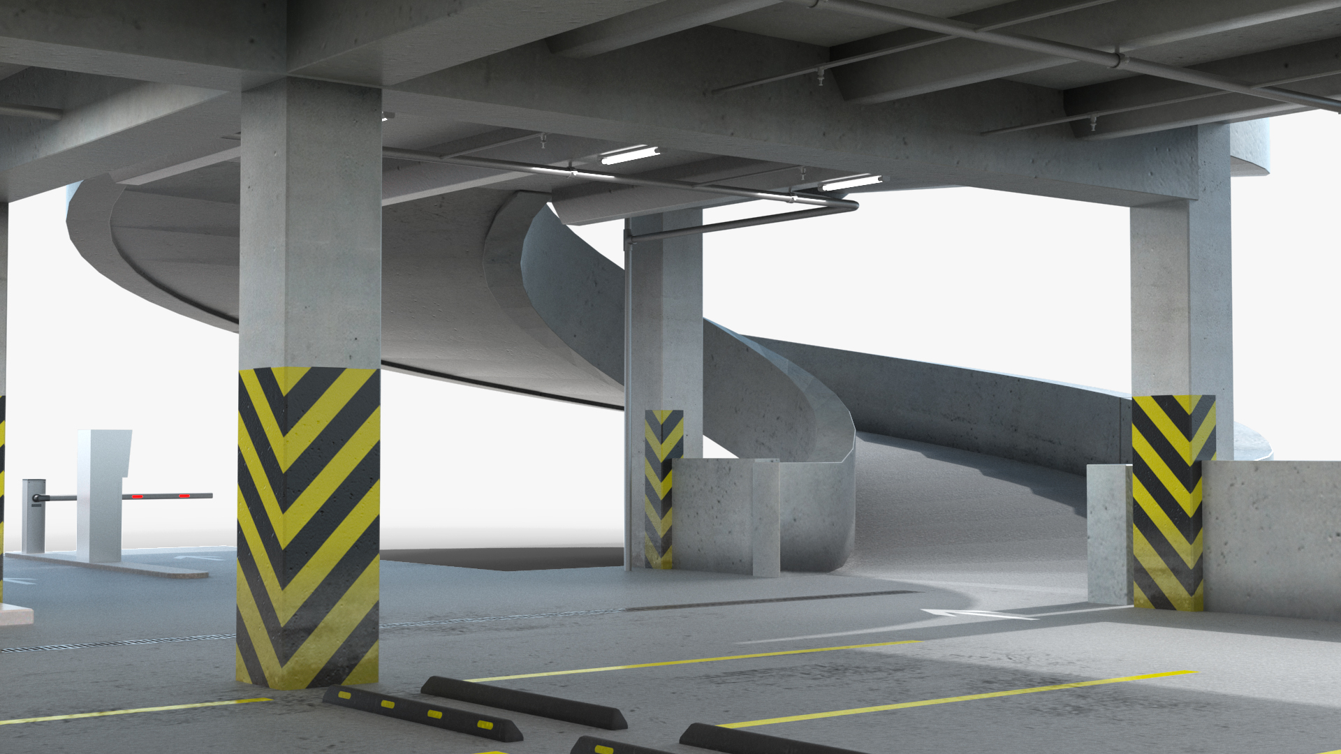 Car Parking Building Fur 3D model