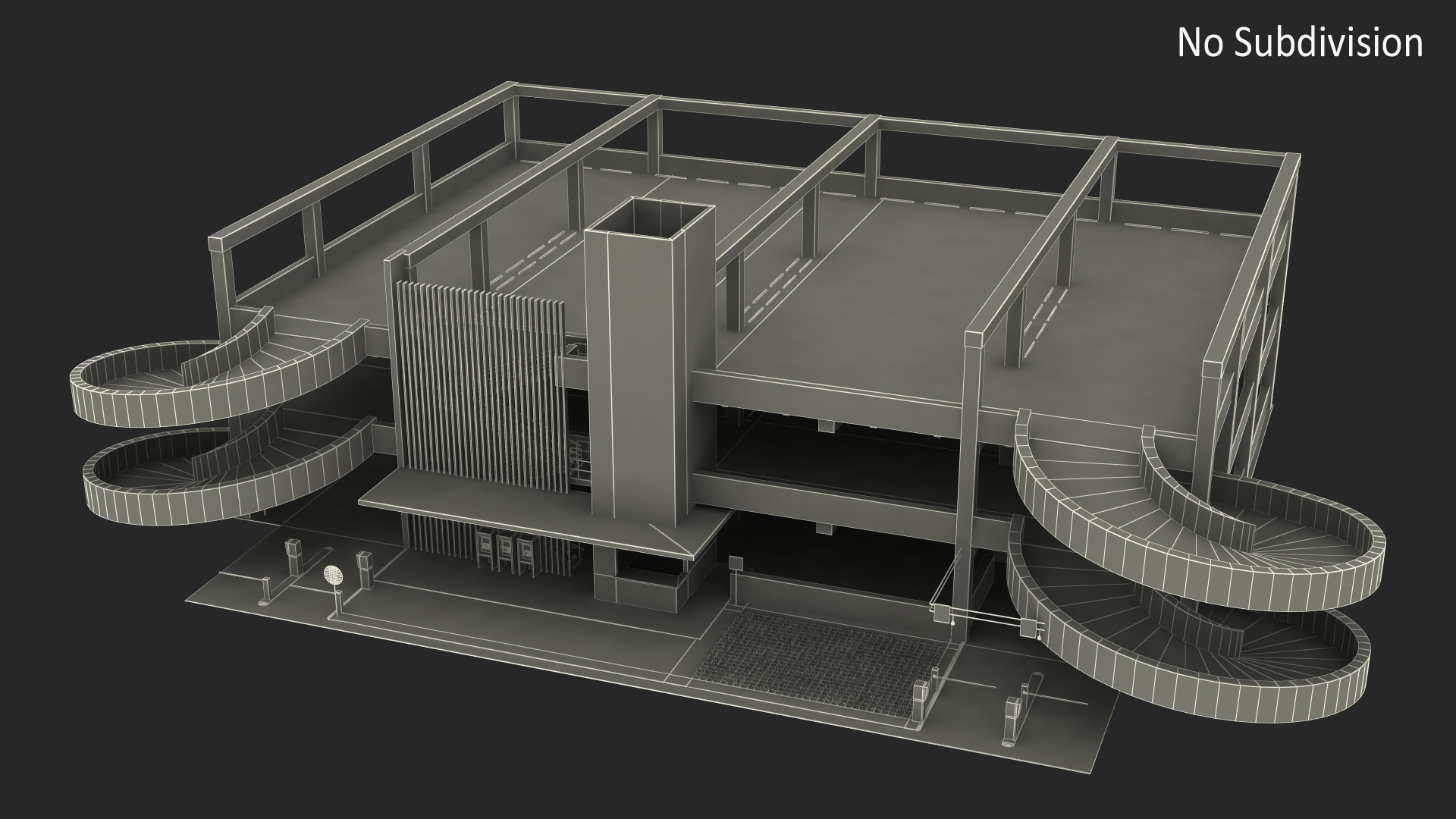 Car Parking Building Fur 3D model