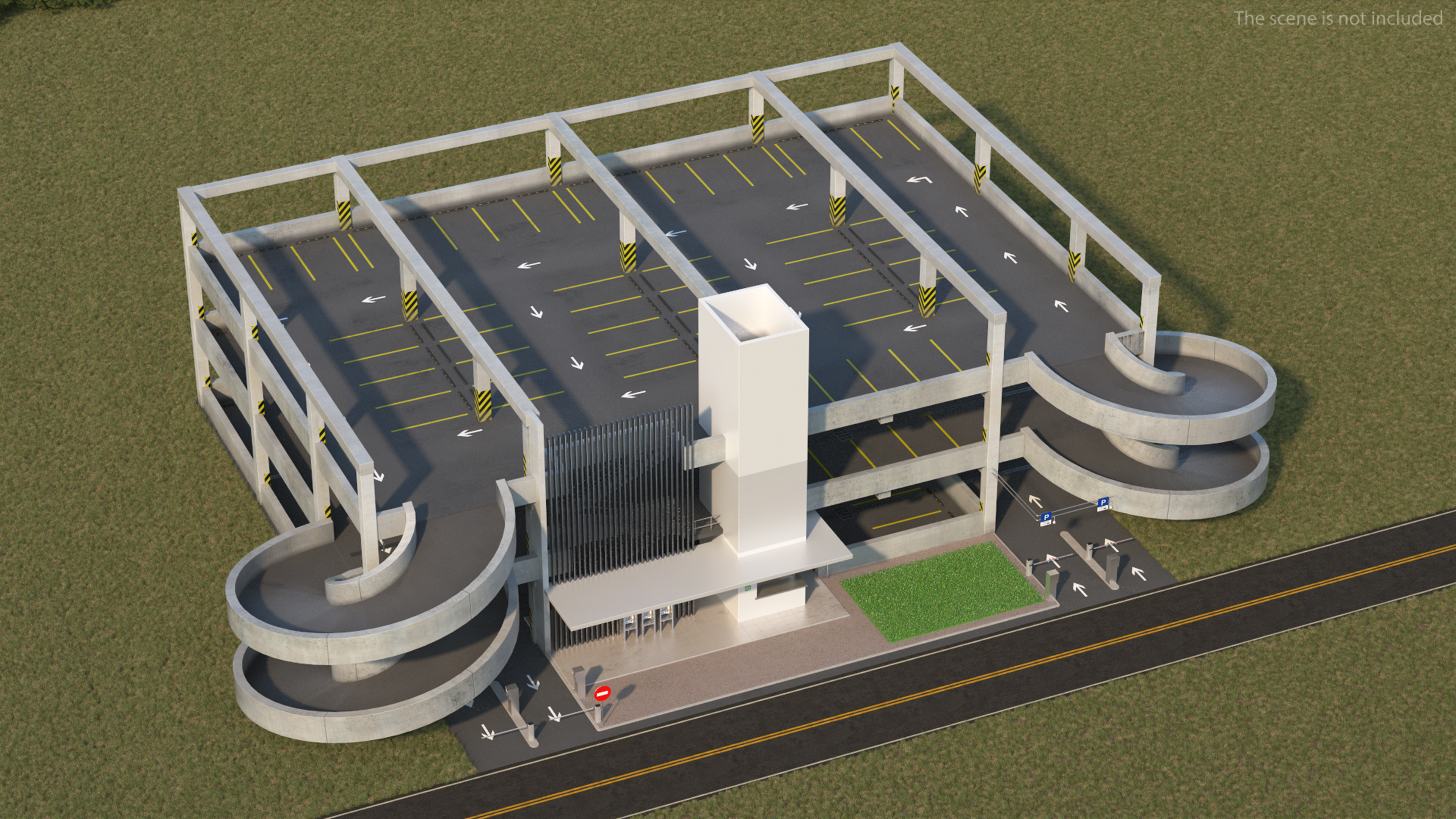 Car Parking Building Fur 3D model