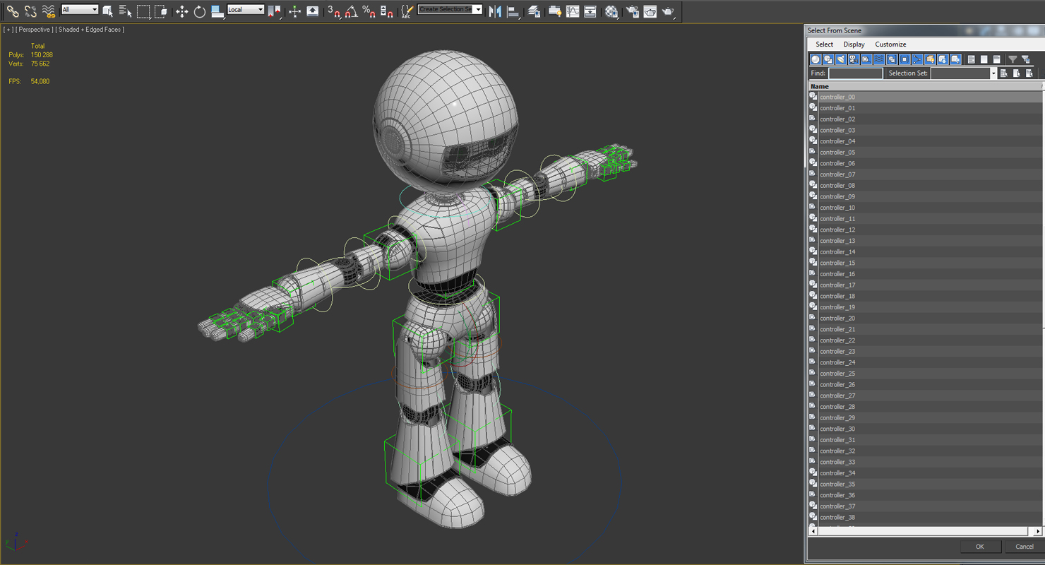 Modern Robot Rigged 3D model