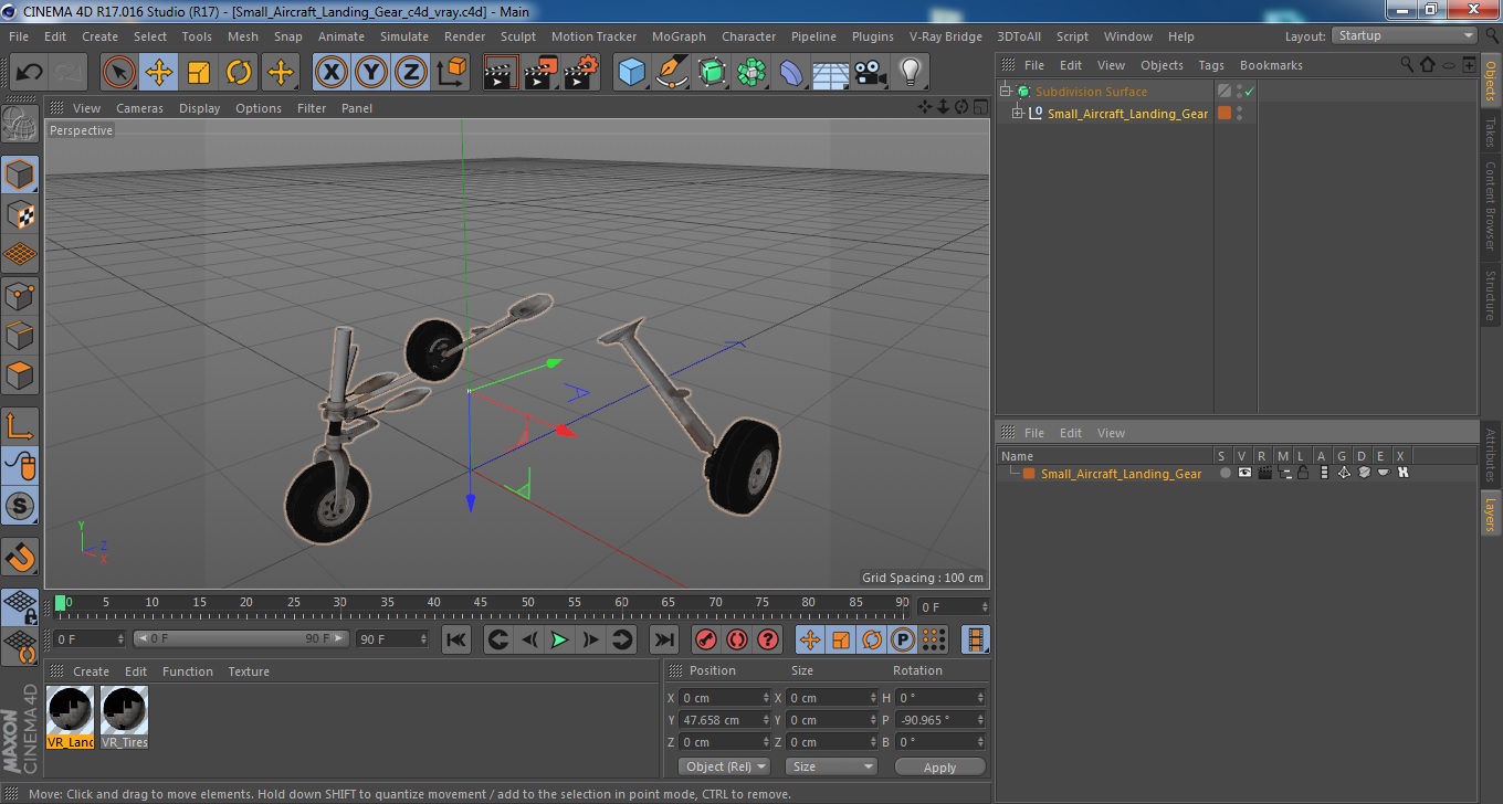 Small Aircraft Landing Gear 3D