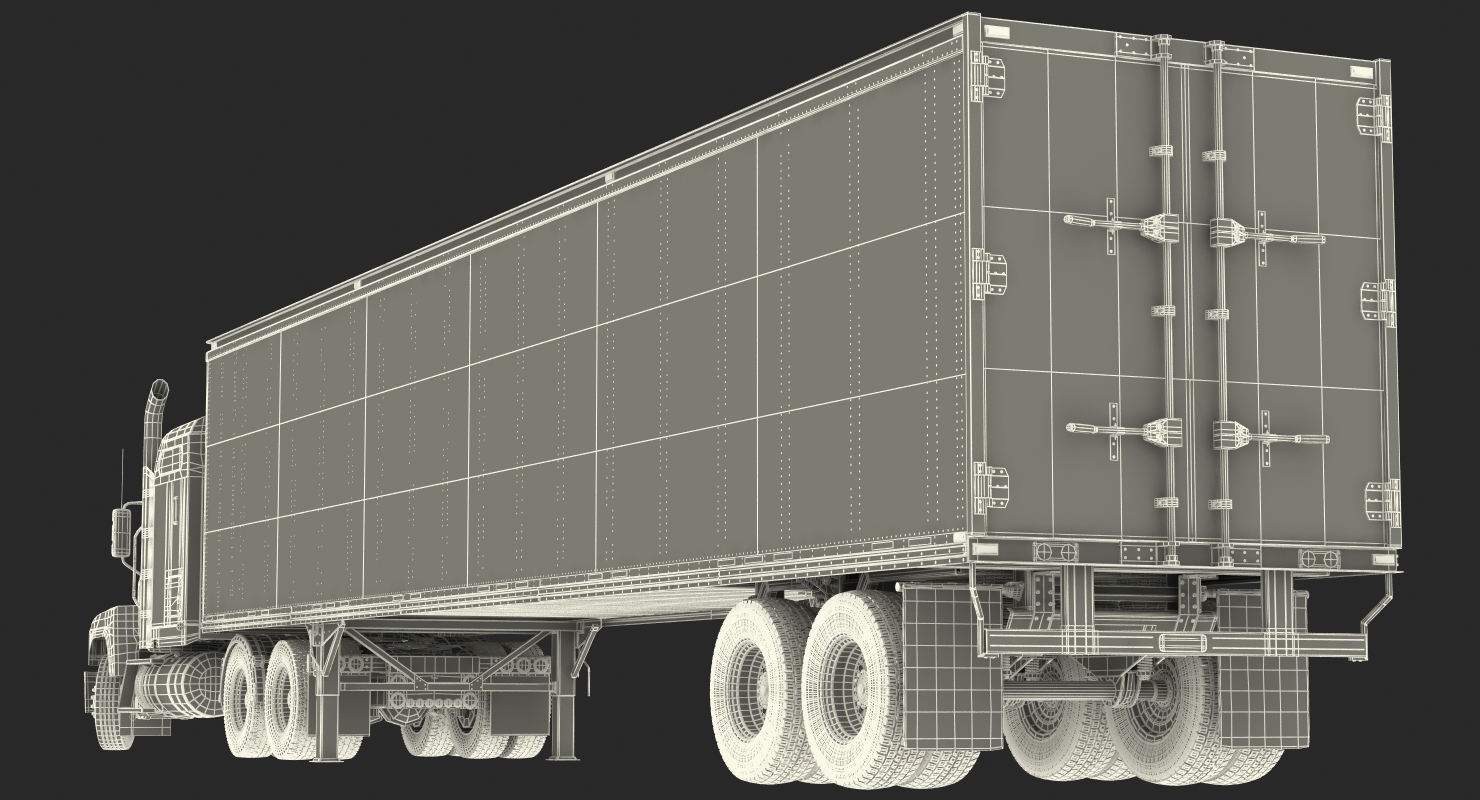 3D model Trailer Truck Mack CHU613