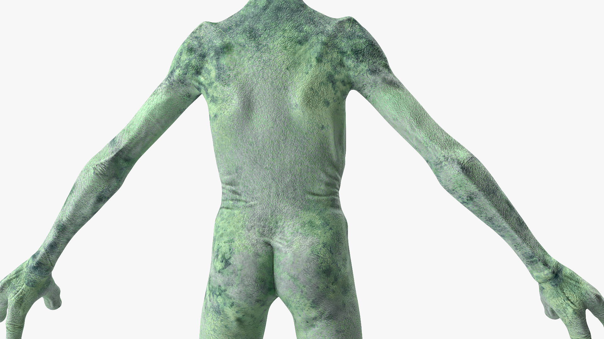 3D Green Alien Rigged model