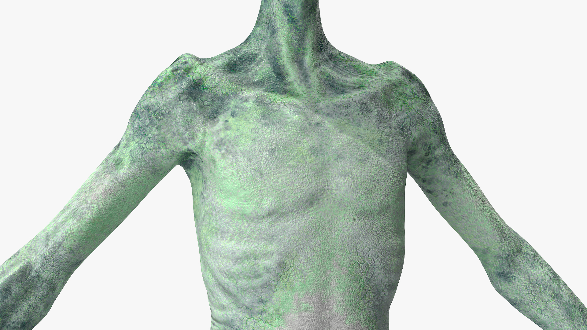 3D Green Alien Rigged model