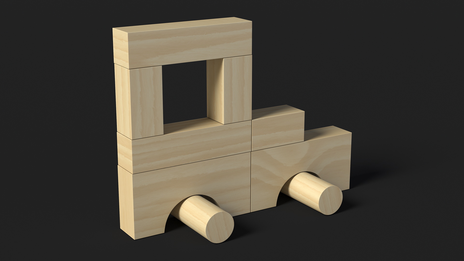 3D model Wooden Constructor Car for 3D Print