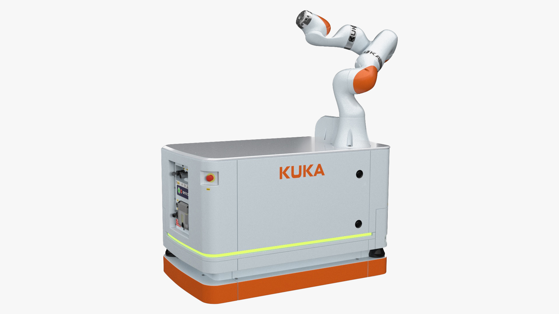 Mobile Robot KUKA KMR Iiwa Rigged for Maya 3D