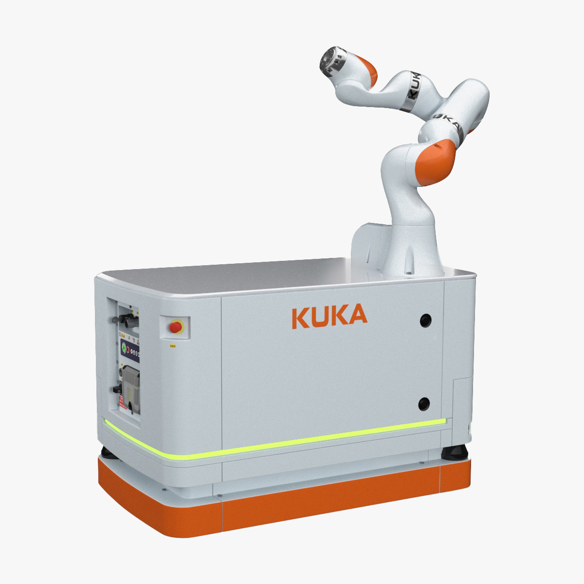 Mobile Robot KUKA KMR Iiwa Rigged for Maya 3D