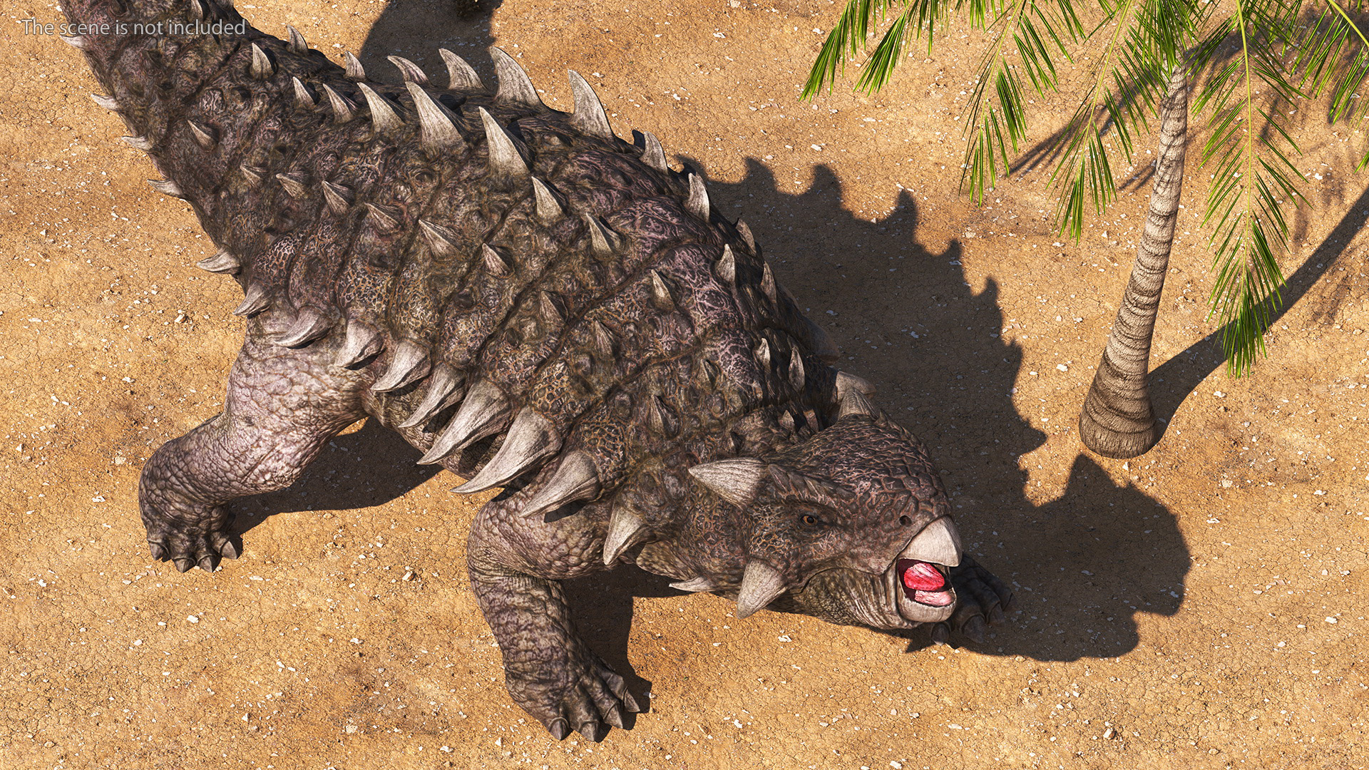 Ankylosaurus from Desert Habitats Rigged for Cinema 4D 3D model