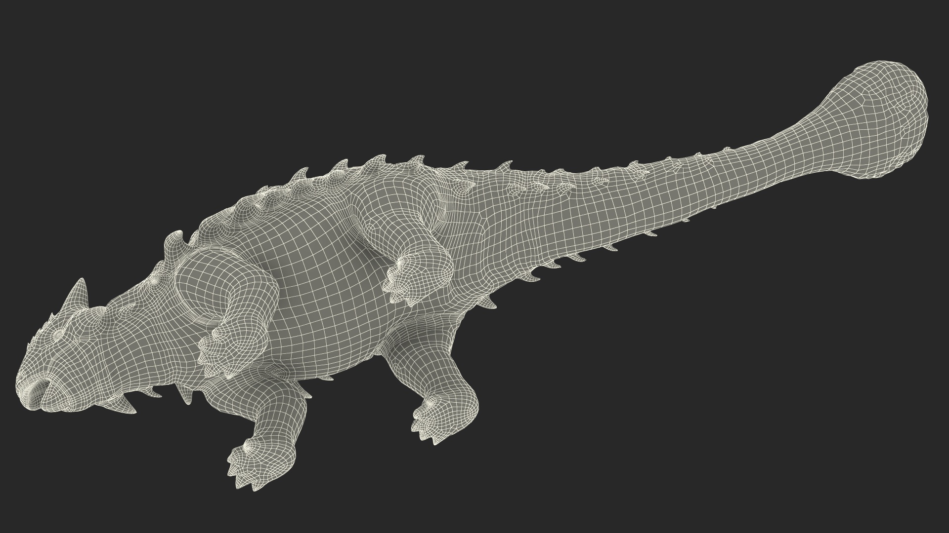 Ankylosaurus from Desert Habitats Rigged for Cinema 4D 3D model