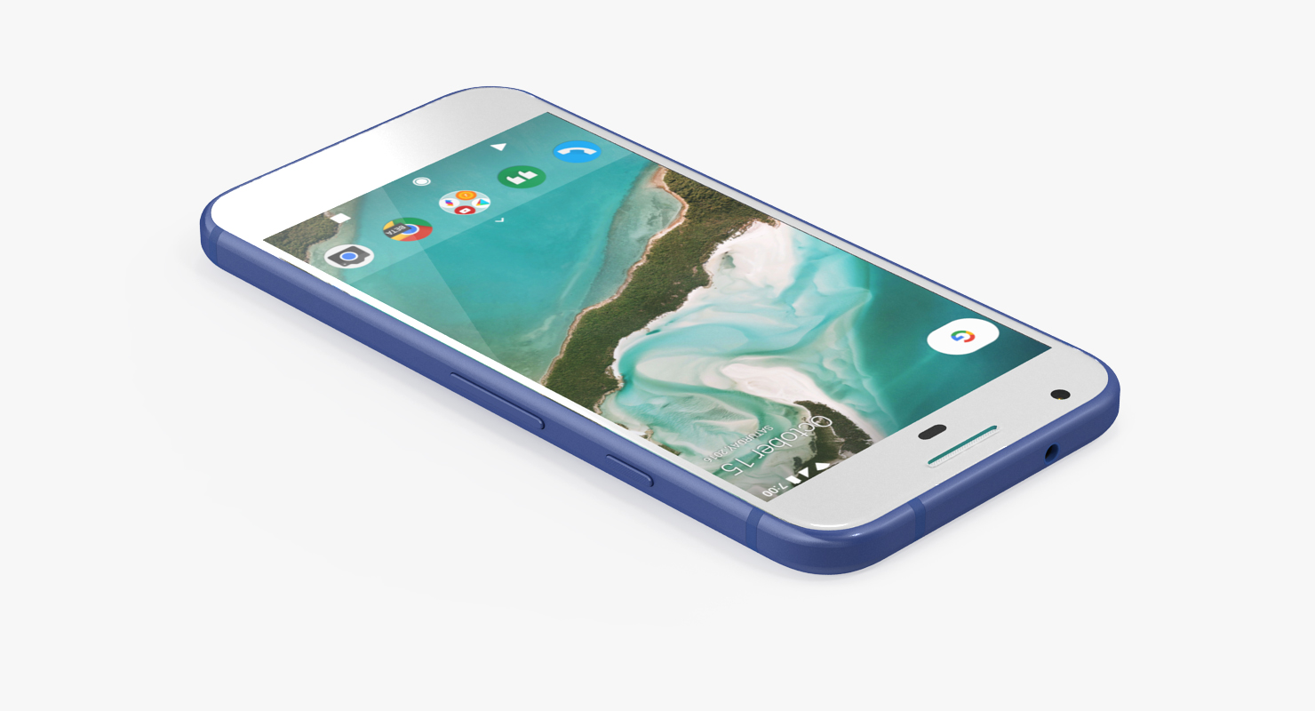 3D Google Pixel XL Phone Really Blue model