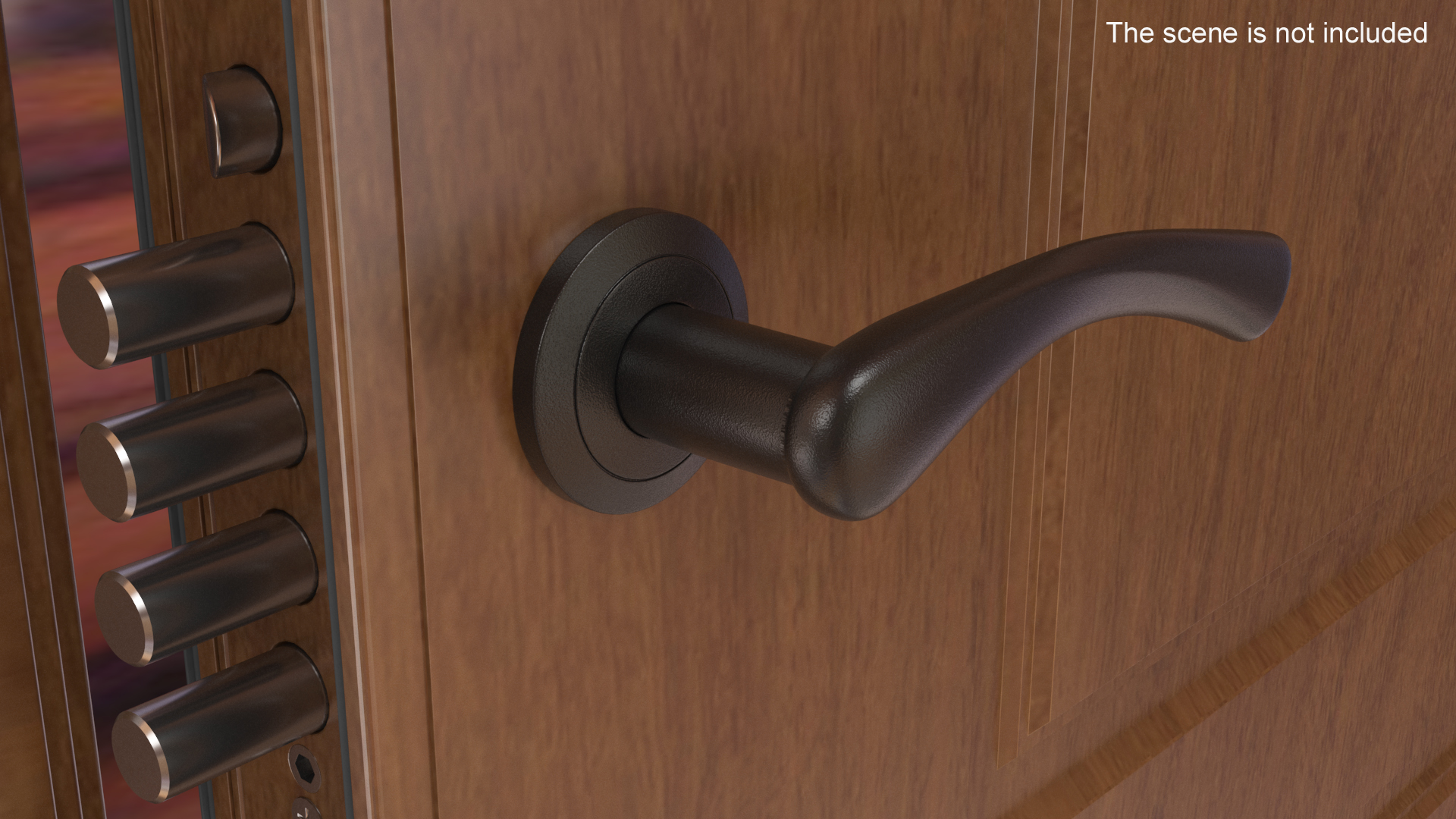 Black Arc Door Handles 3D