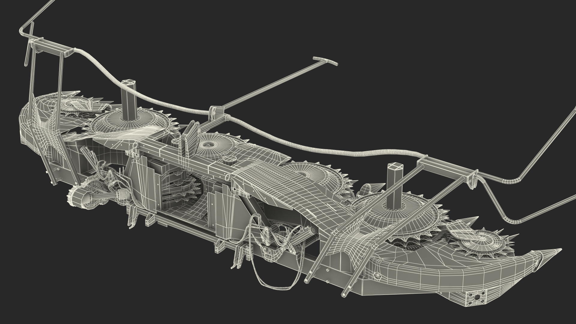 Rotary Corn Head Harvesting Unit 3D