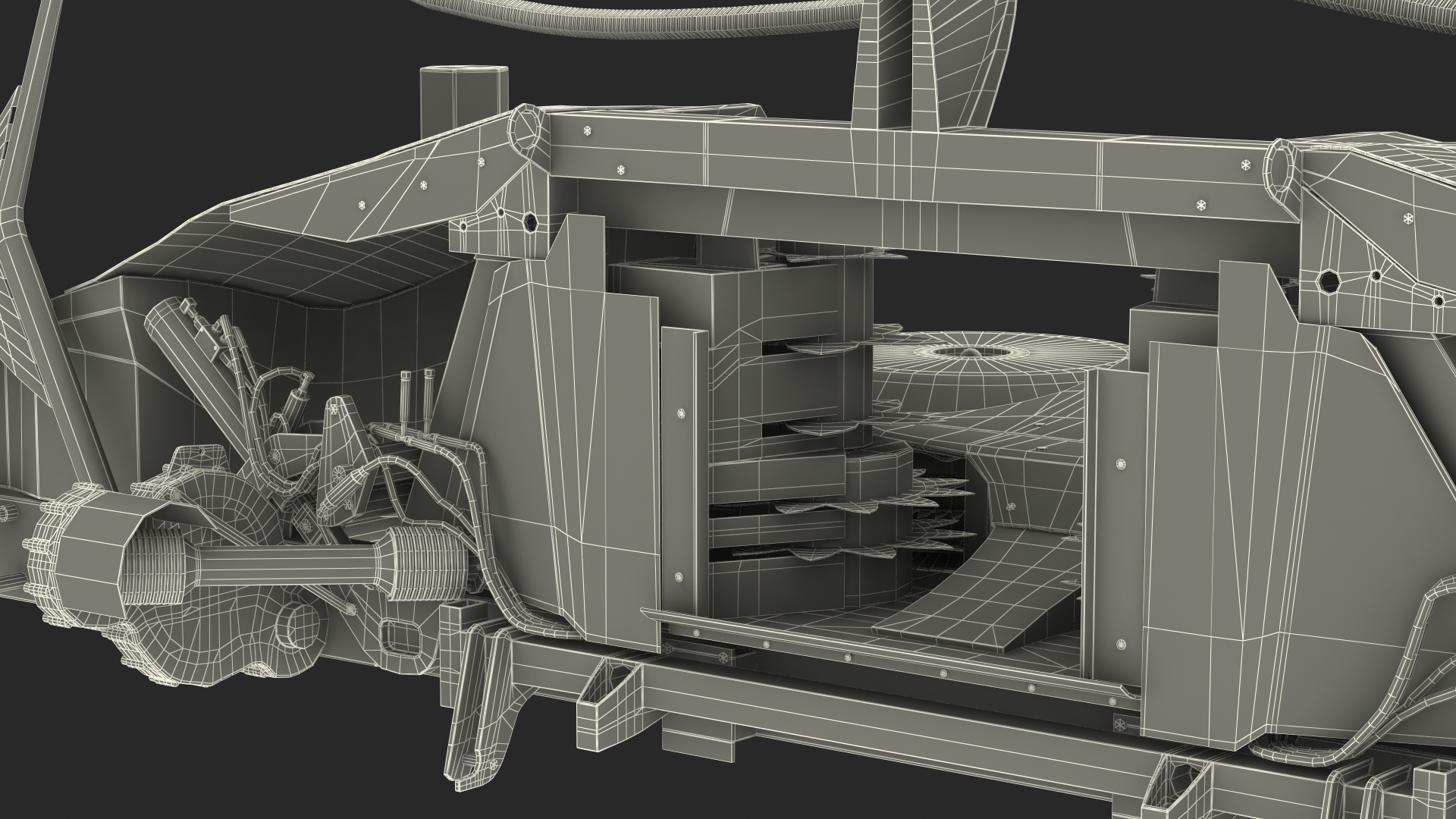 Rotary Corn Head Harvesting Unit 3D