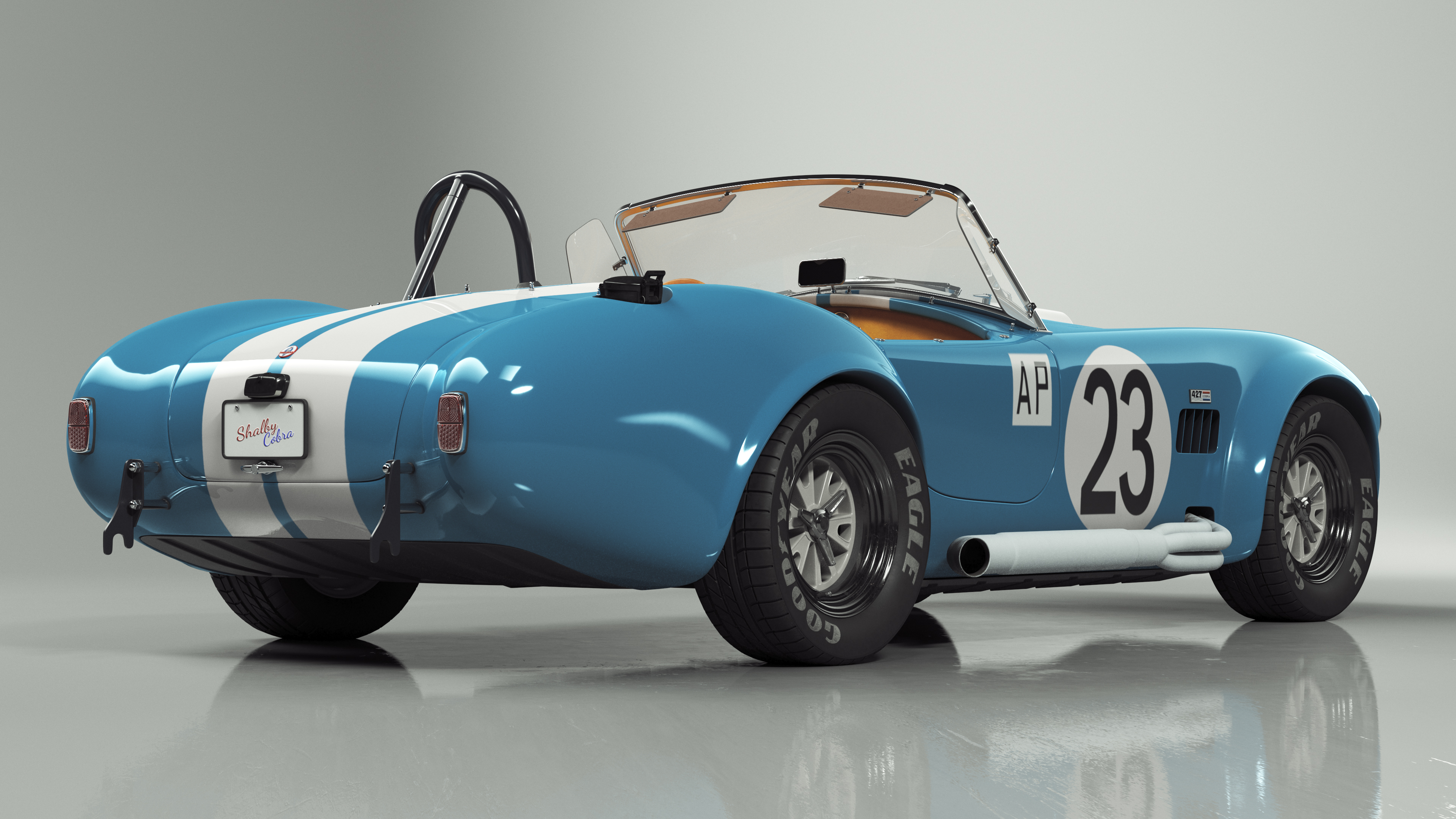 AC Shelby Cobra 1965 Blue Yellow 1965 3D