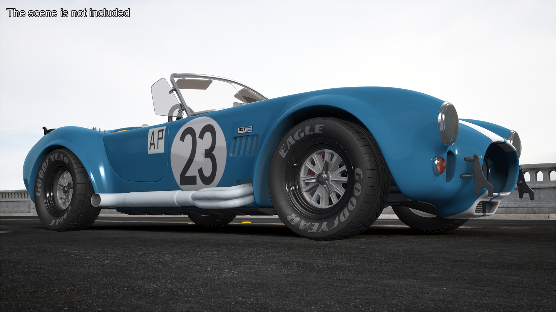 AC Shelby Cobra 1965 Blue Yellow 1965 3D