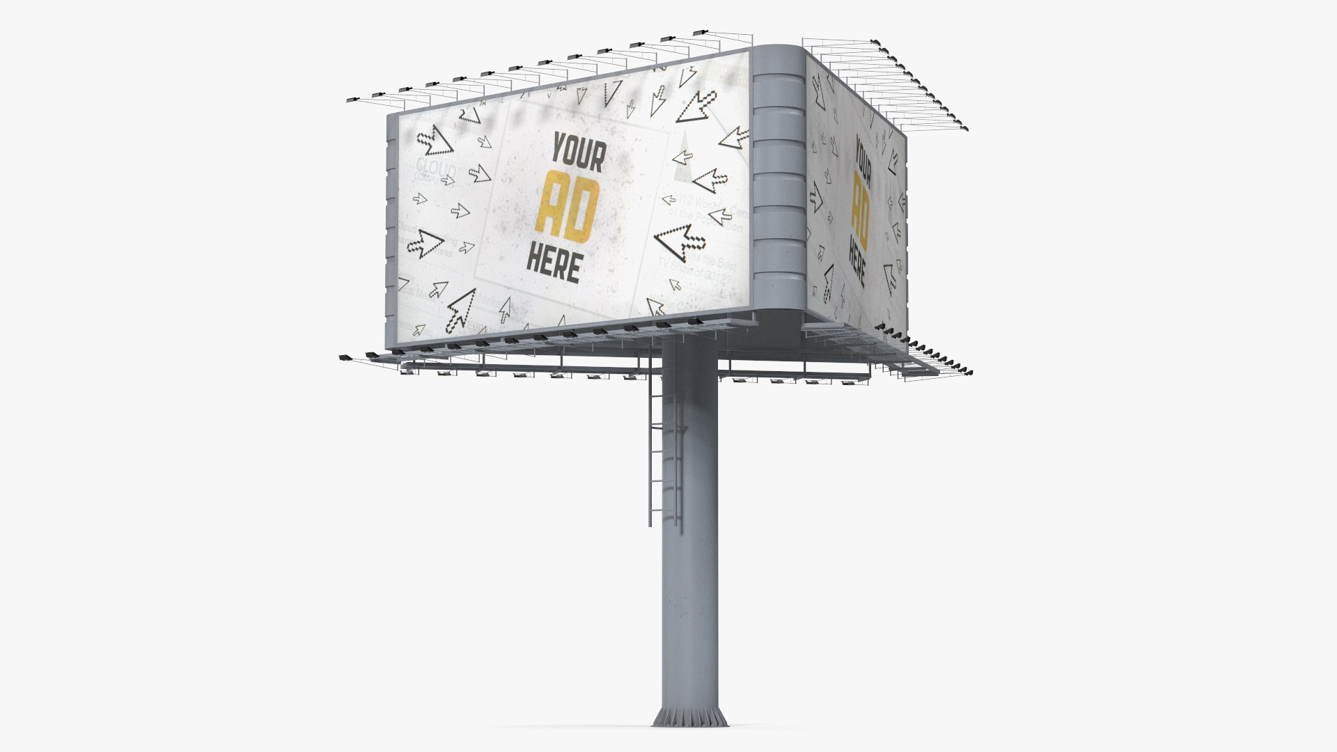 Street Structure Three Side Billboard 3D