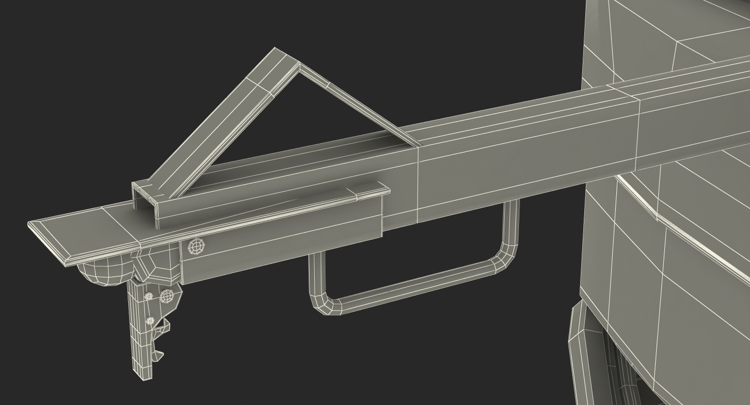 3D Enclosed Small Cargo Trailer Open model