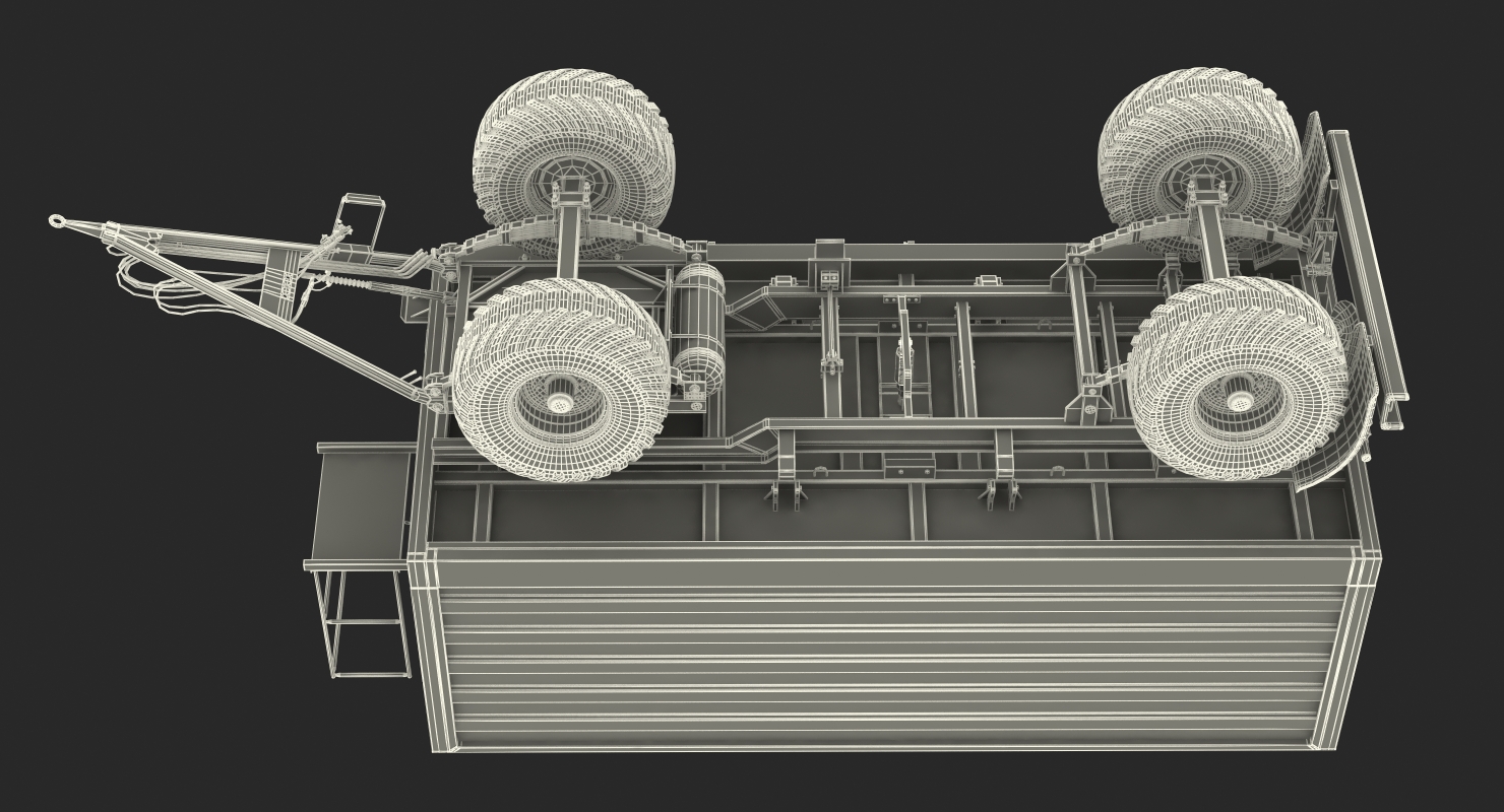 Conow HW-80 Trailer Dirty Rigged 3D