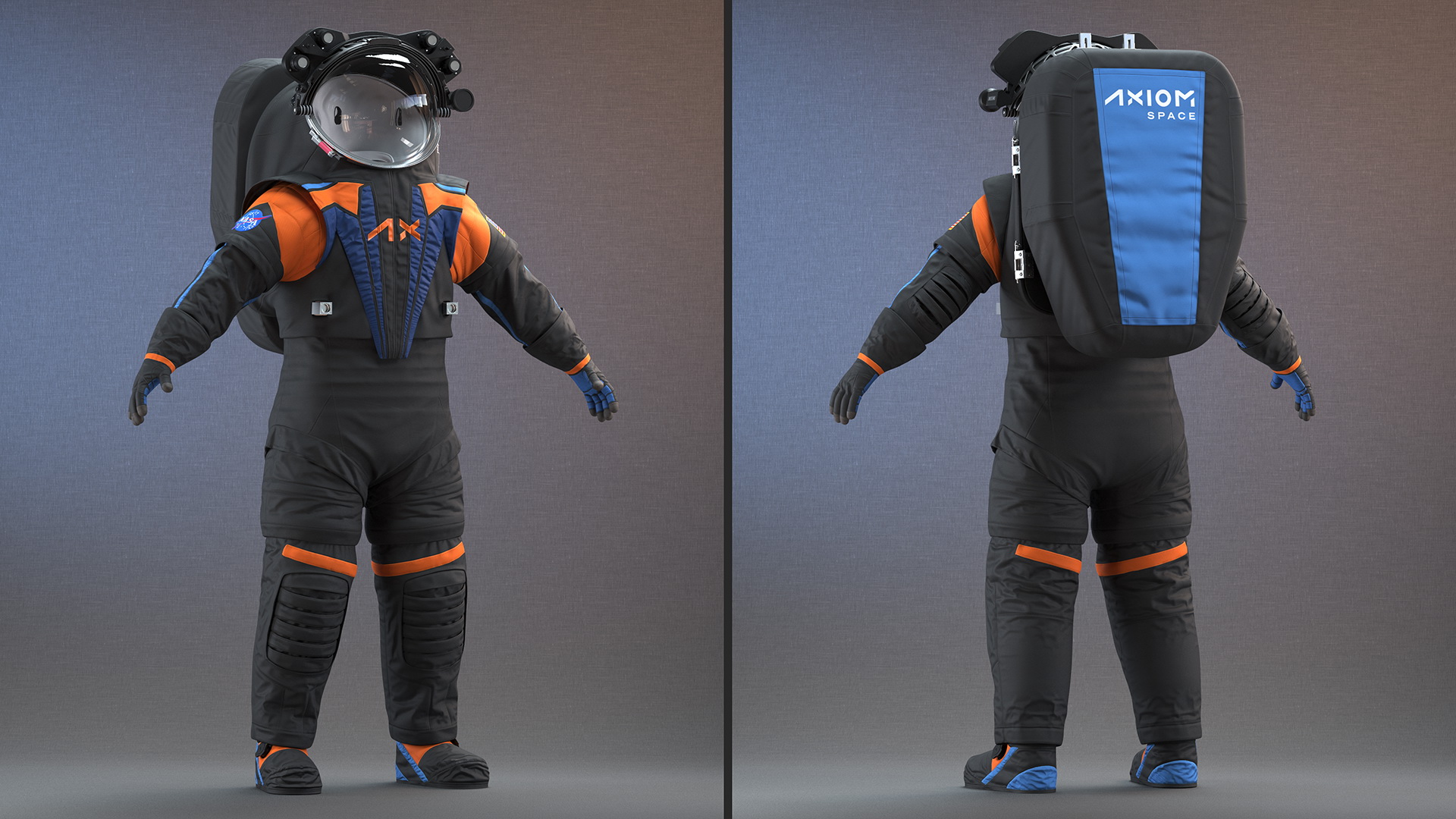 3D NASA Axiom Spacesuit Empty