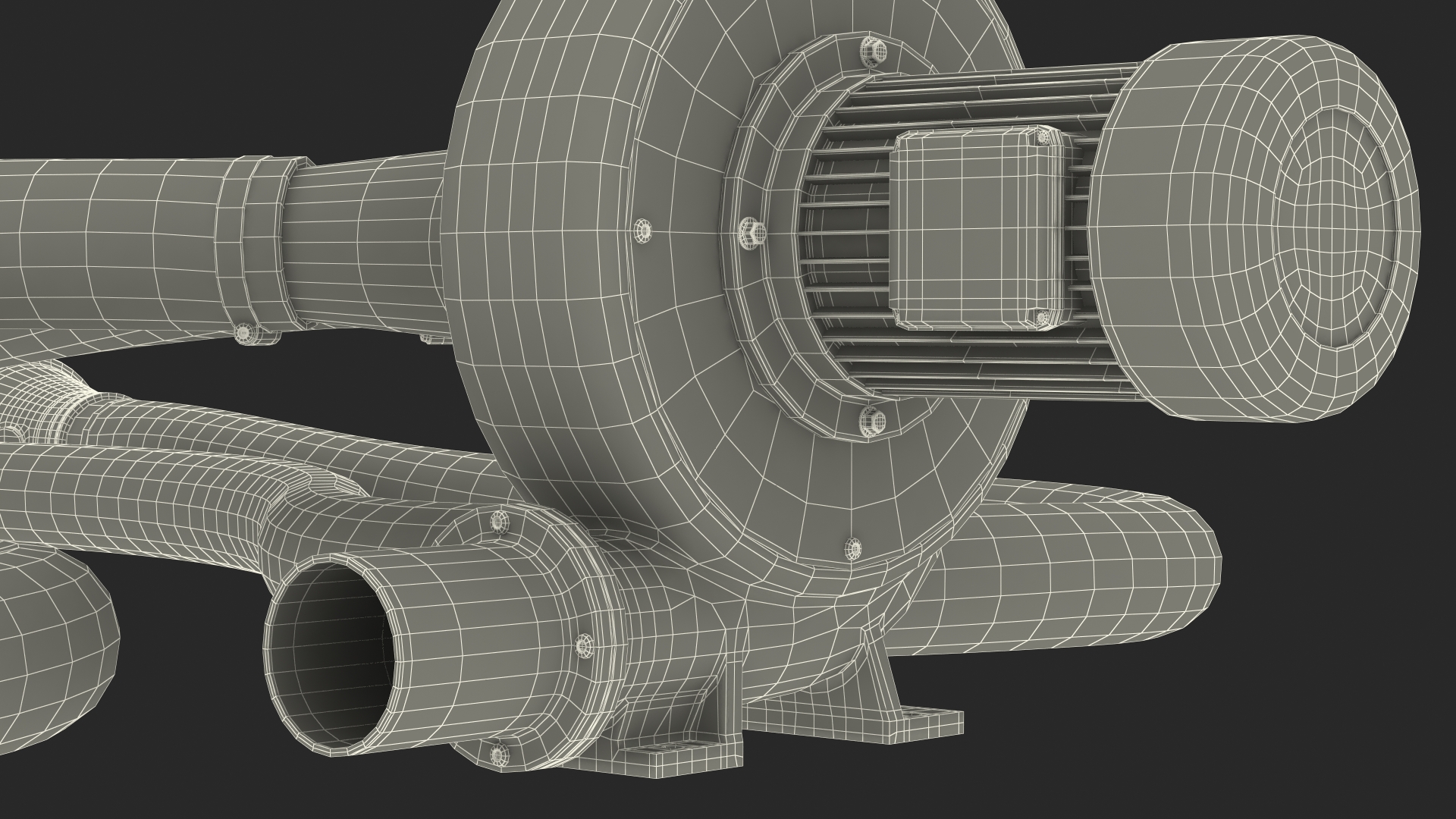 3D model Exhaust Fume Extraction System Twin Duct