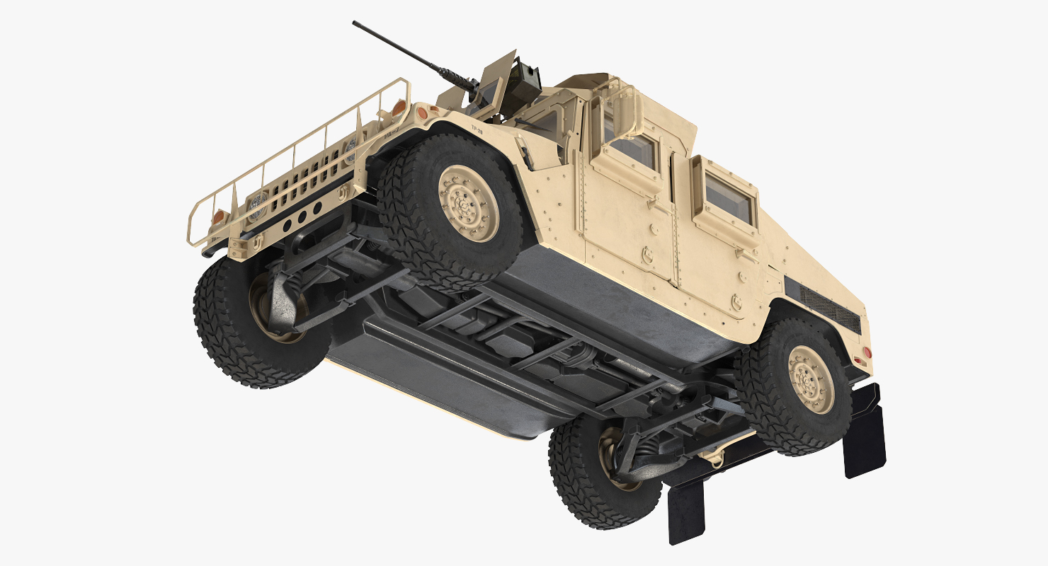 3D model Humvee M1151 Enhanced Armament Carrier Desert