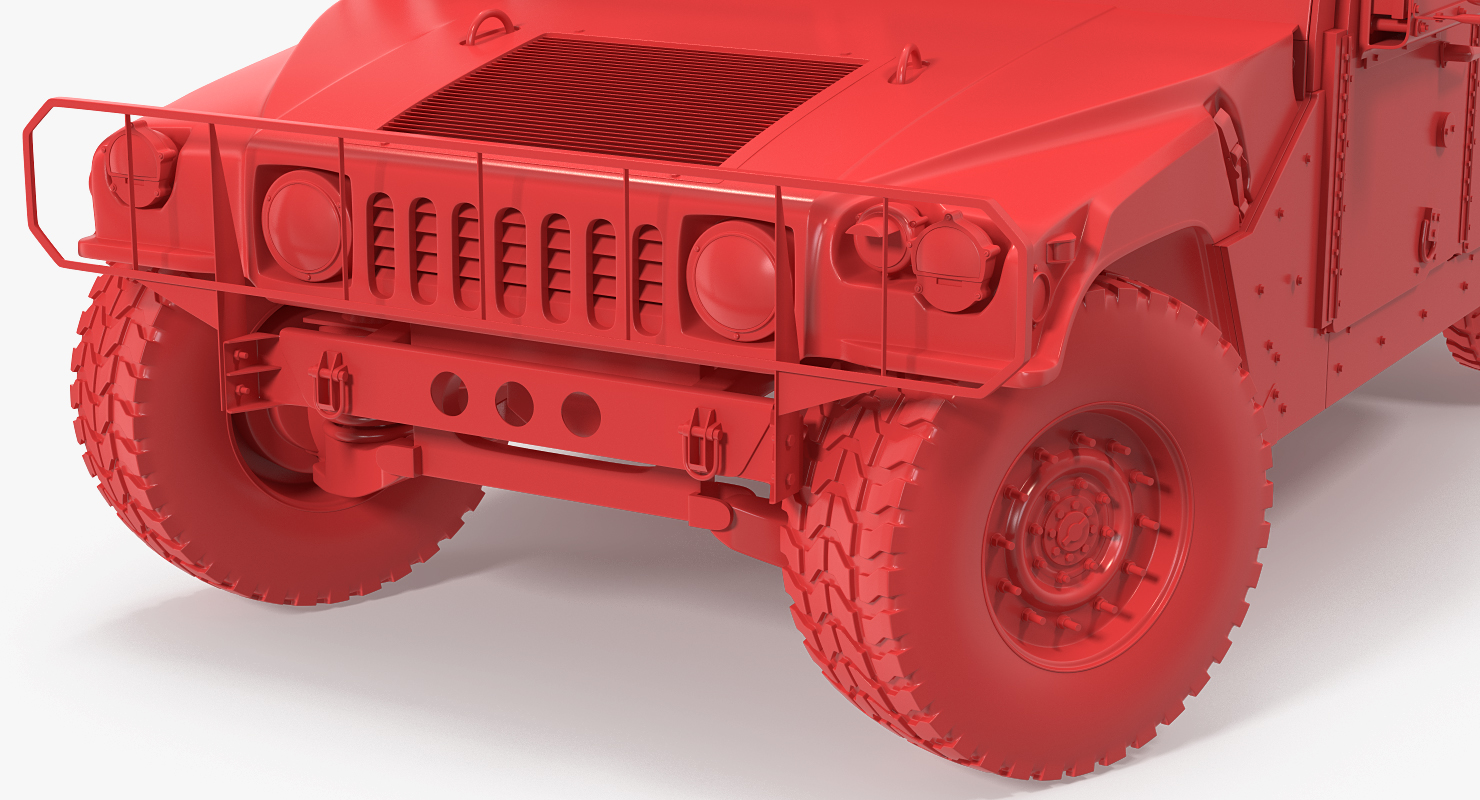 3D model Humvee M1151 Enhanced Armament Carrier Desert