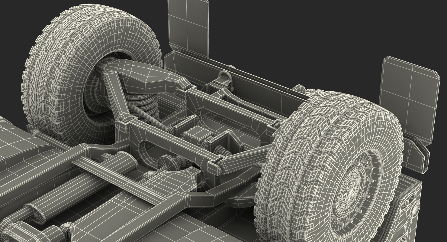 3D model Humvee M1151 Enhanced Armament Carrier Desert