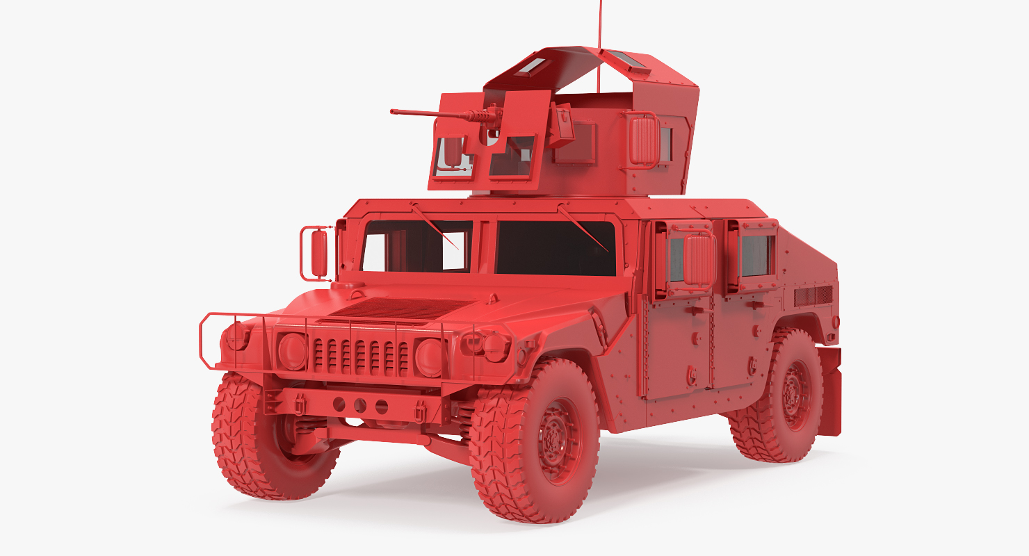 3D model Humvee M1151 Enhanced Armament Carrier Desert