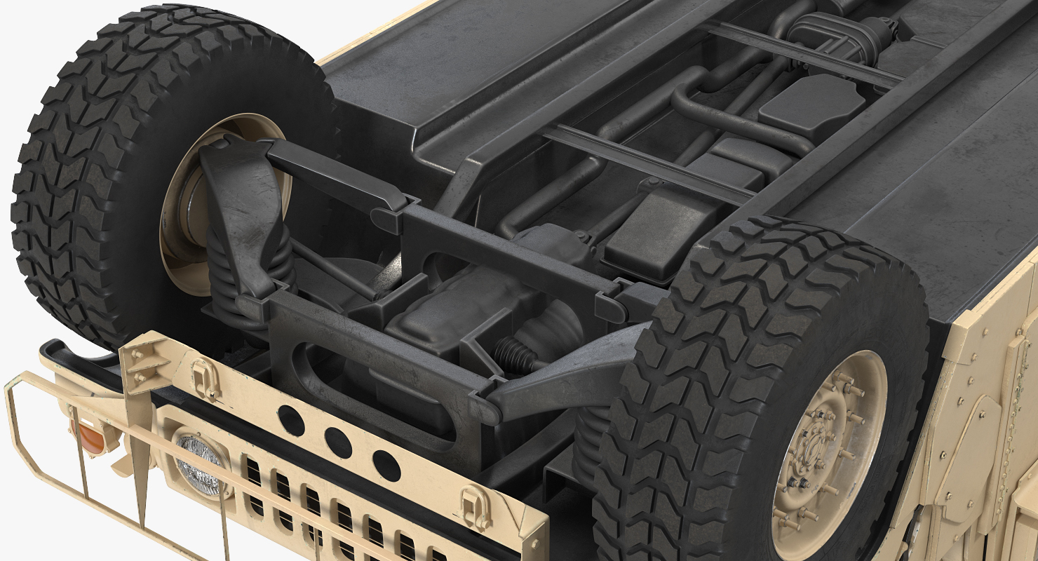 3D model Humvee M1151 Enhanced Armament Carrier Desert