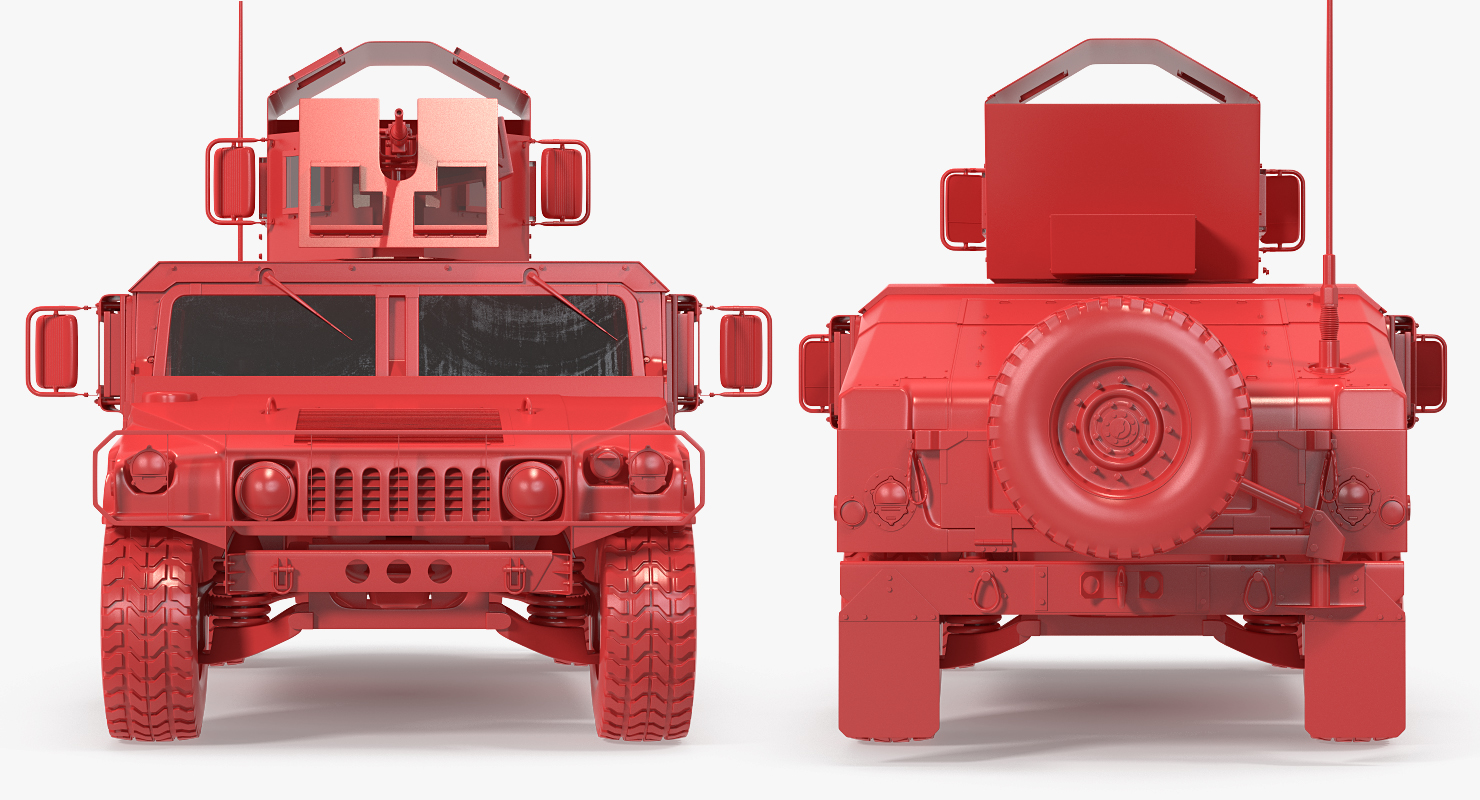 3D model Humvee M1151 Enhanced Armament Carrier Desert