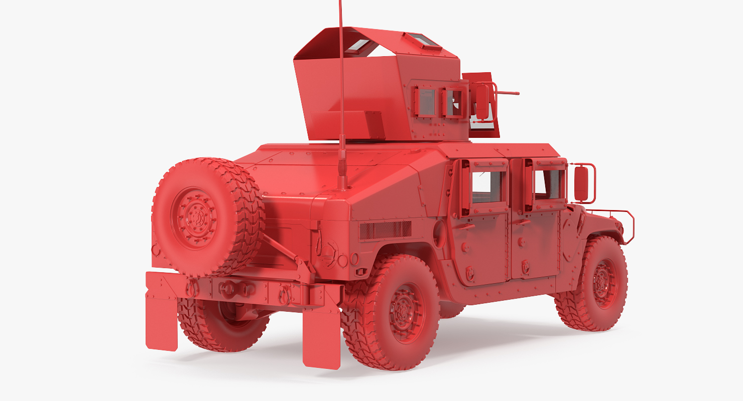 3D model Humvee M1151 Enhanced Armament Carrier Desert