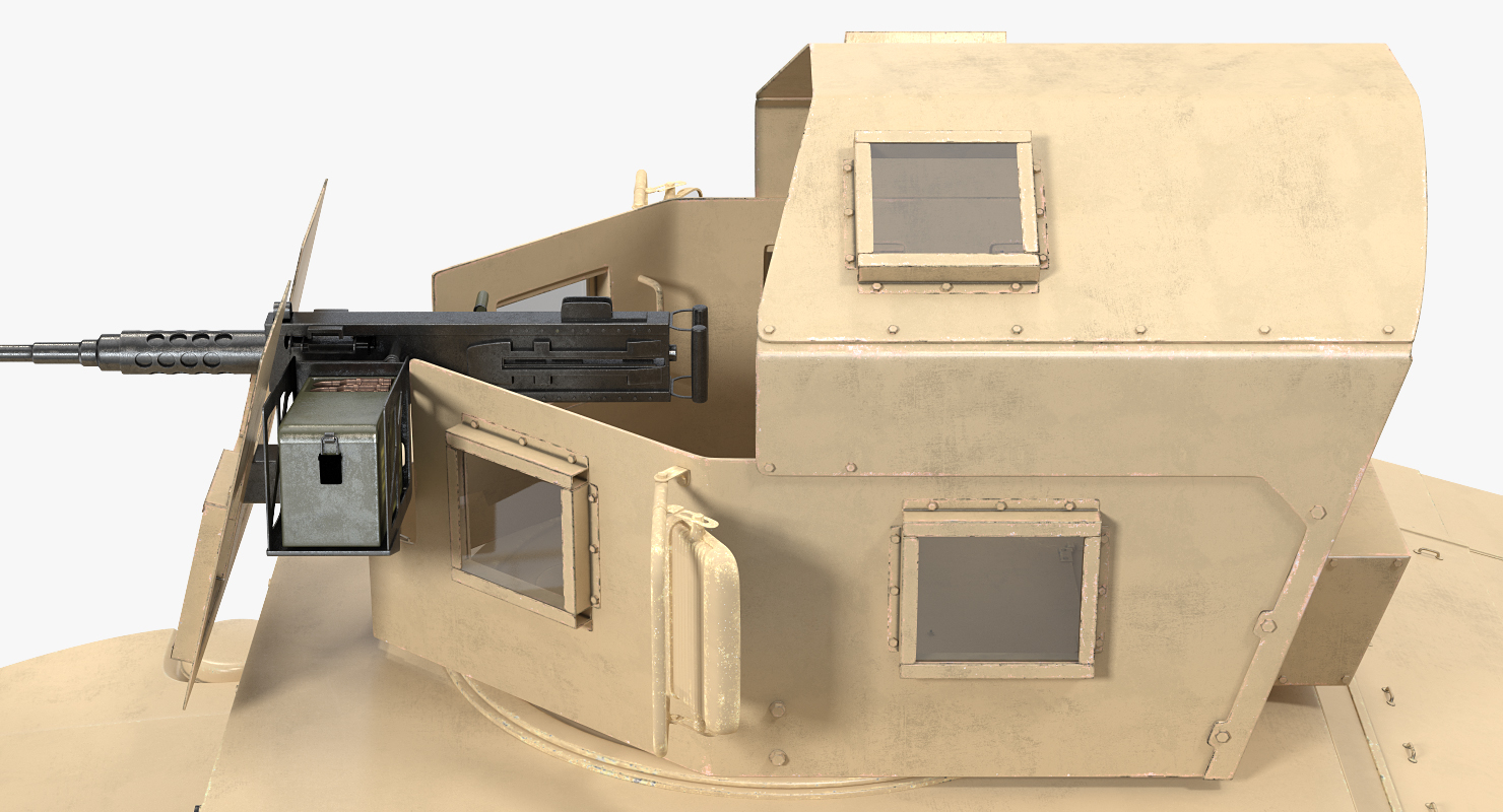 3D model Humvee M1151 Enhanced Armament Carrier Desert