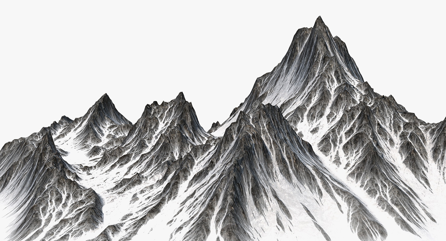 Sharp Mountain Snow Peak 3D model