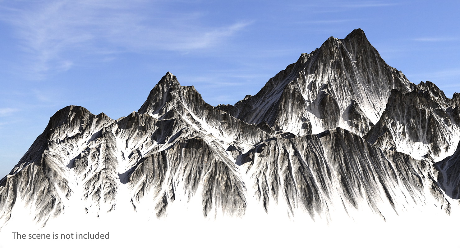 Sharp Mountain Snow Peak 3D model