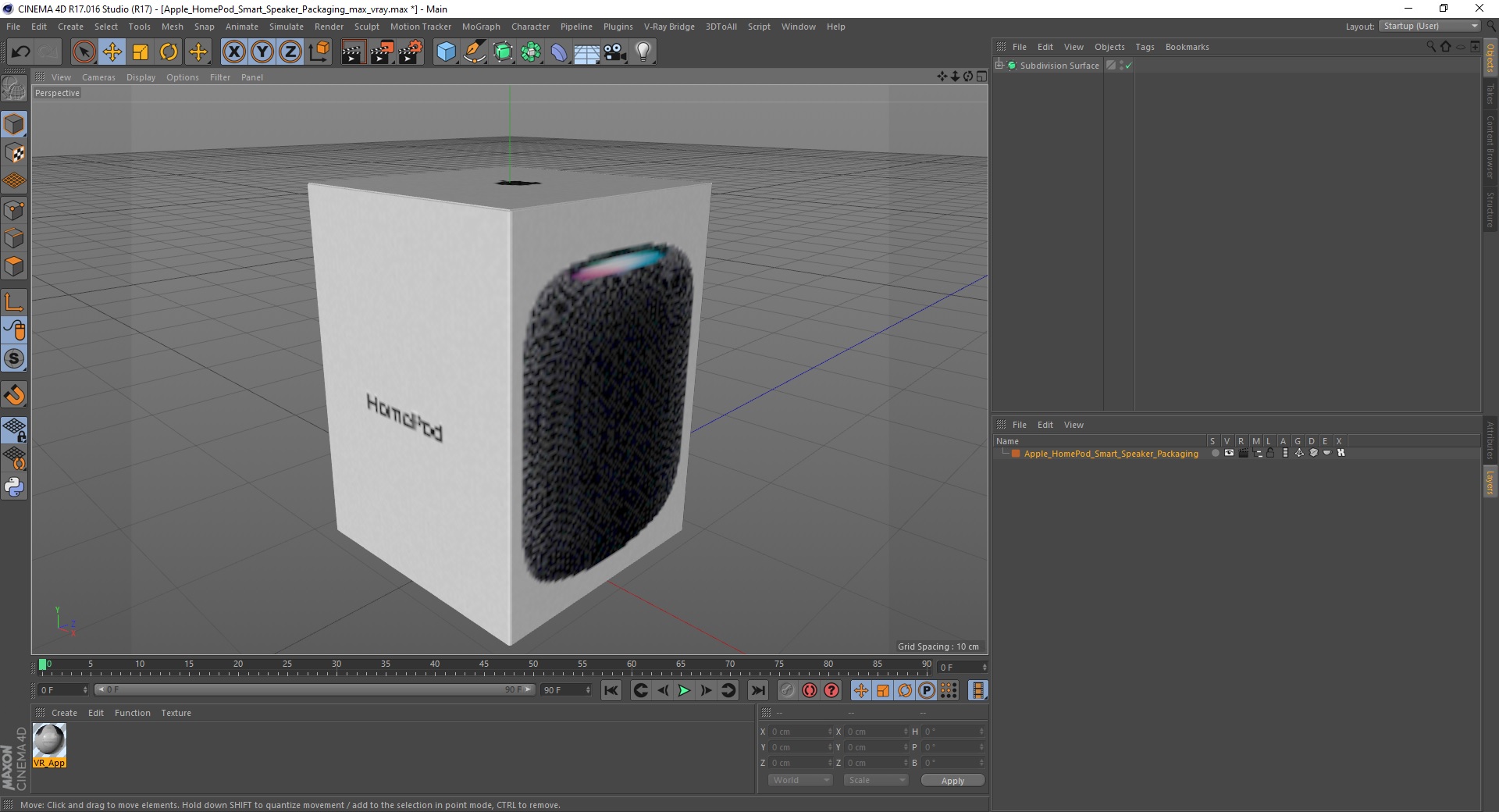 Apple HomePod Smart Speaker Packaging 3D