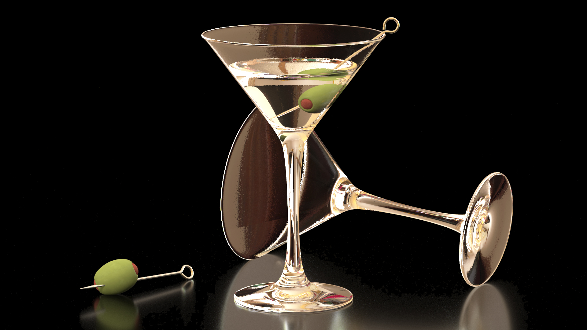 3D model Cocktail Glass of Martini