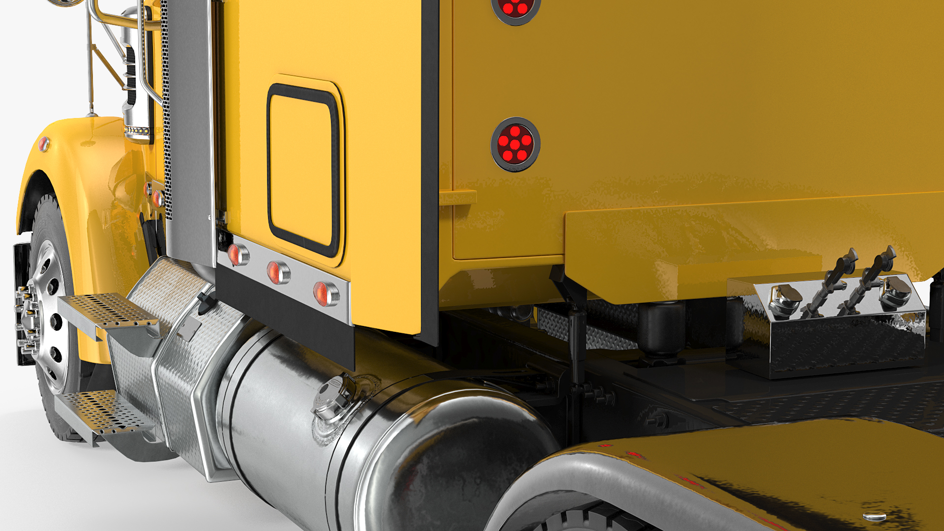 3D model Freightliner 122SD Truck Simple Interior