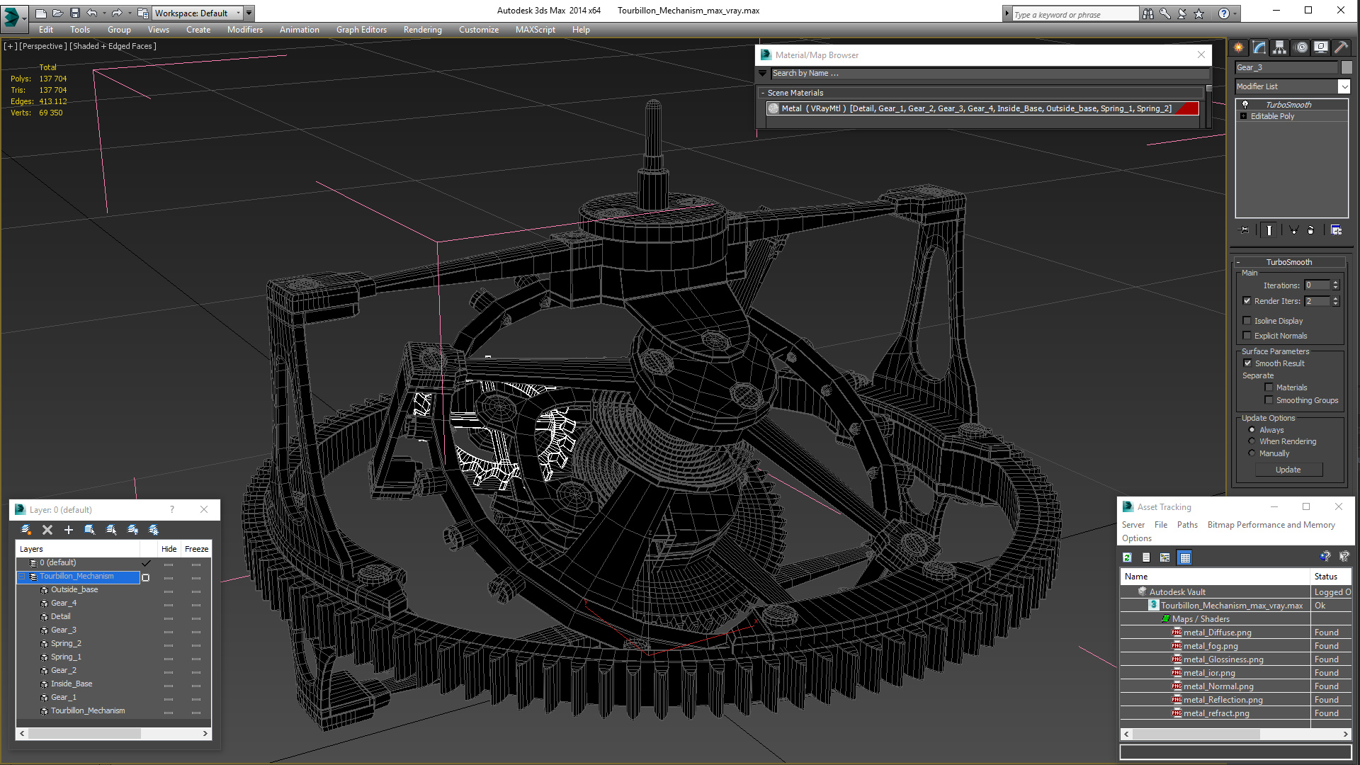 3D model Tourbillon Mechanism