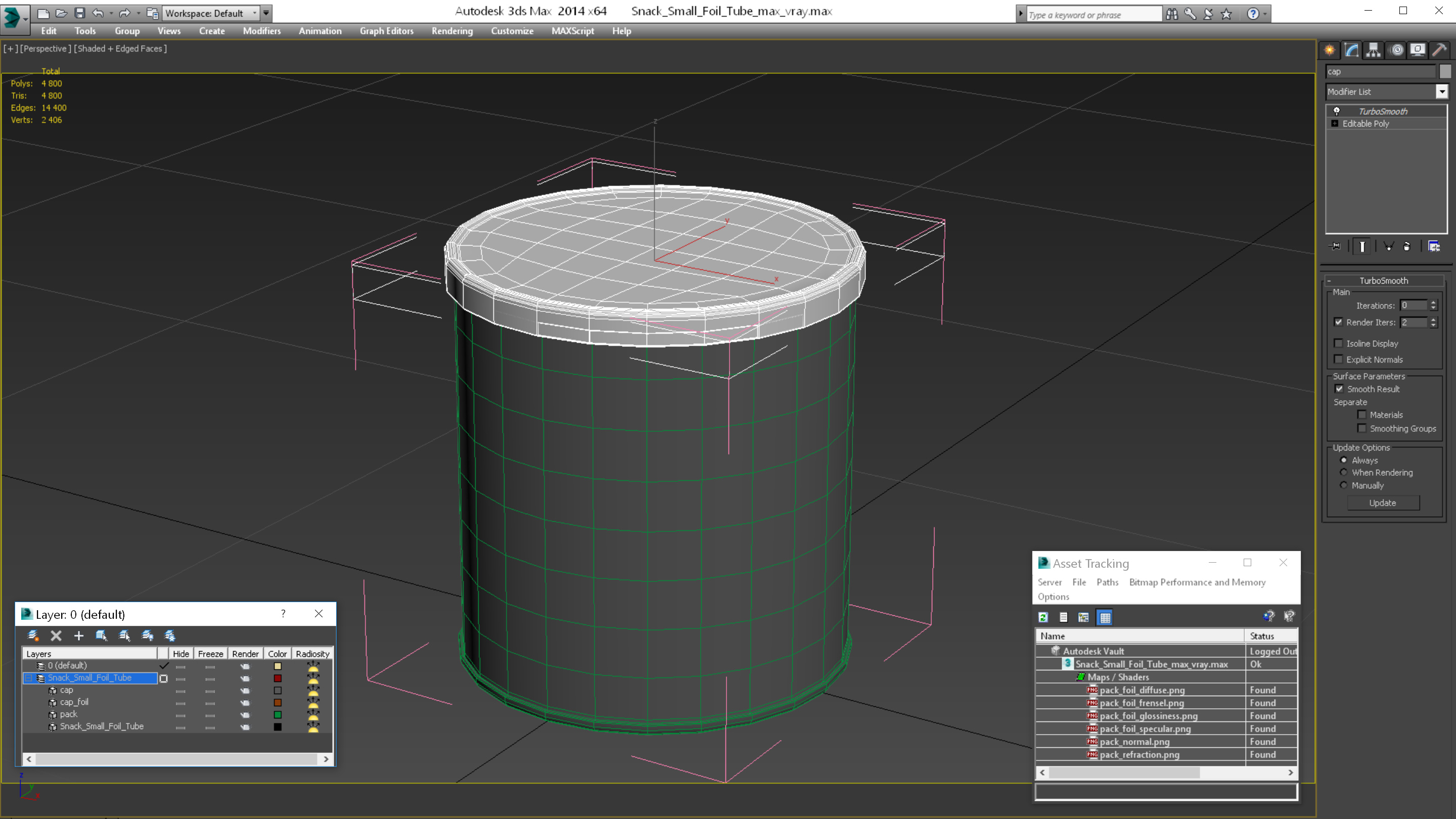 3D Snack Small Foil Tube