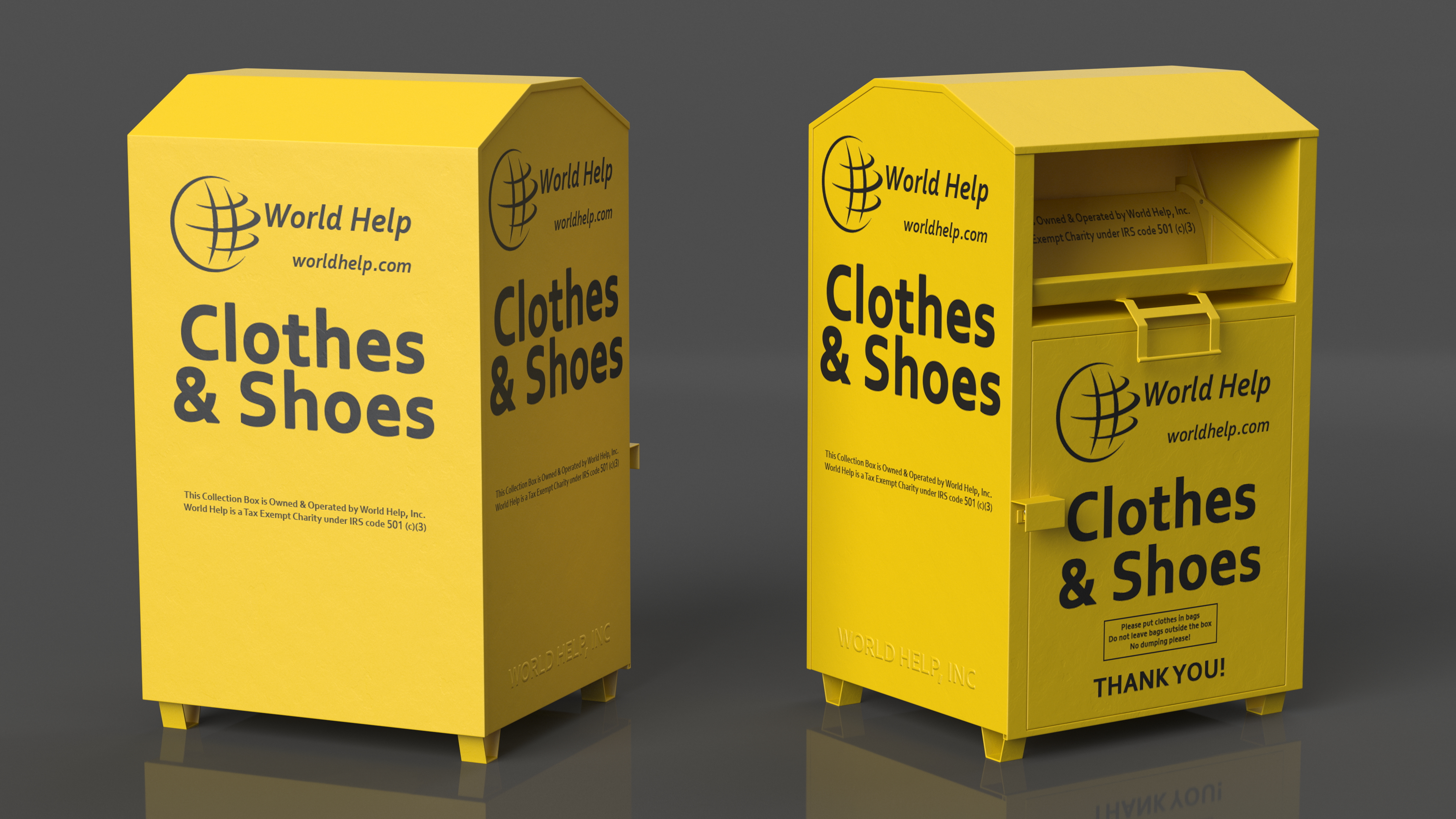 3D Clothes and Shoes Drop Box