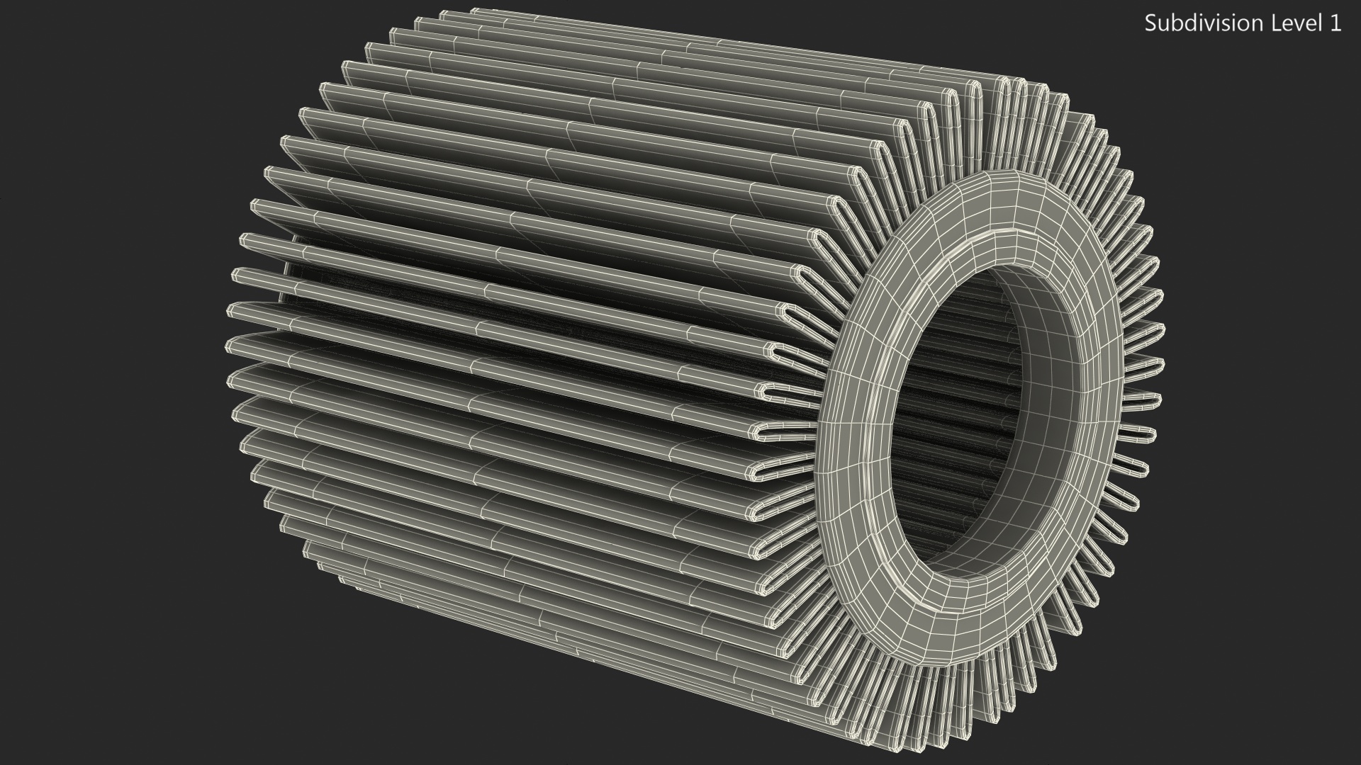 3D Oil Filter Element model